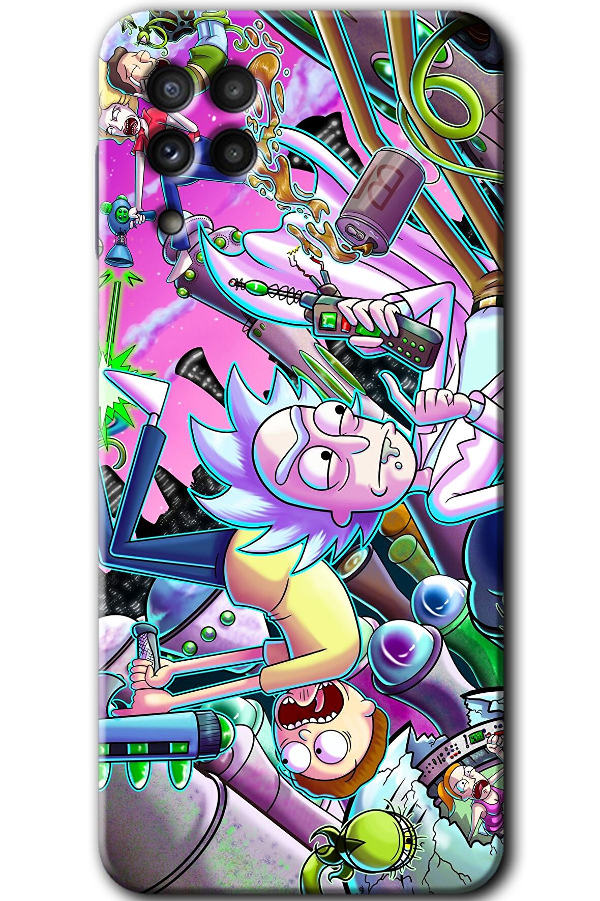 Galaxy M32 Kılıf HD Desen Baskılı Arka Kapak - Graffiti Çizgi Film 