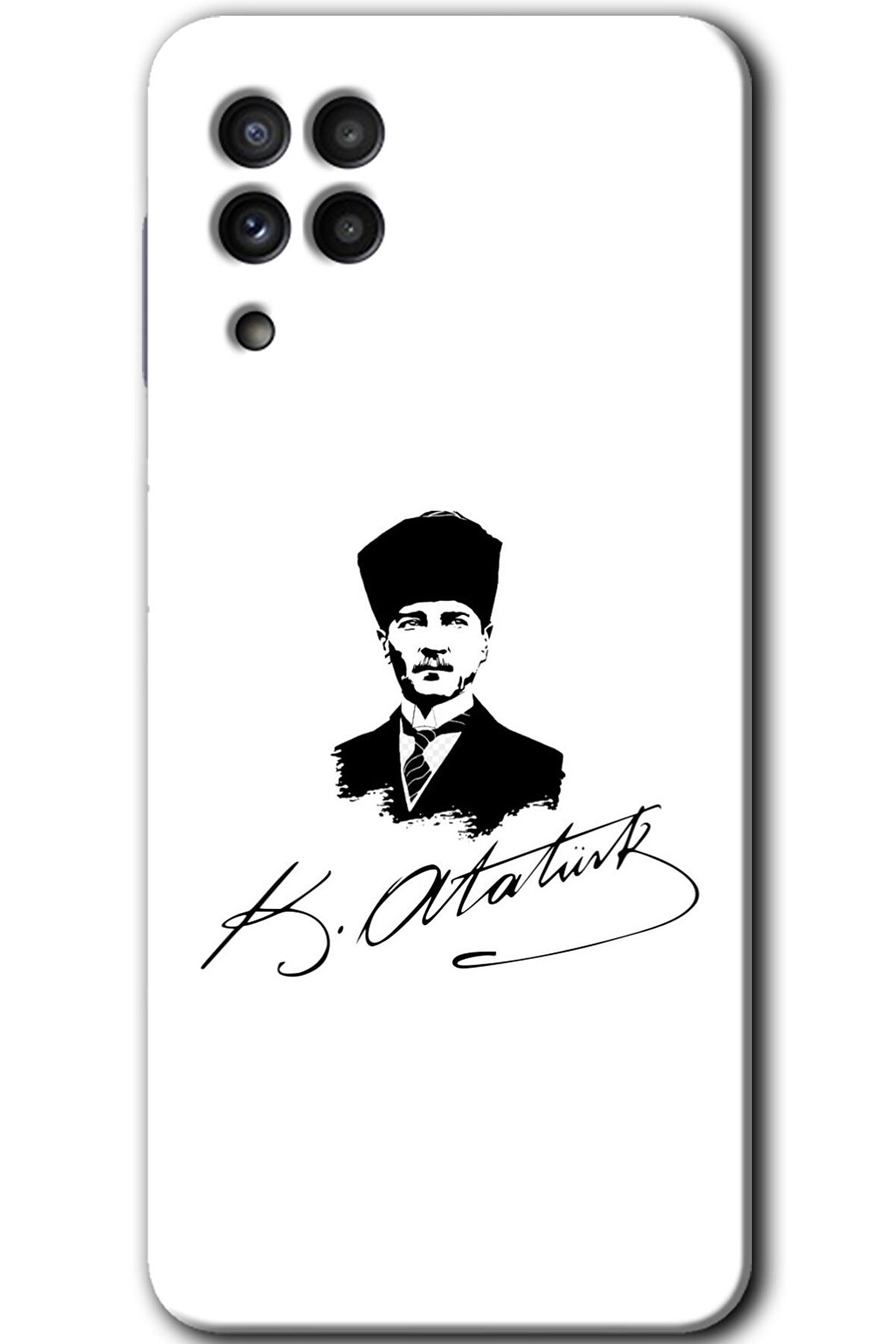 Galaxy M32 Kılıf HD Desen Baskılı Arka Kapak - Kemal Atatürk İmza 