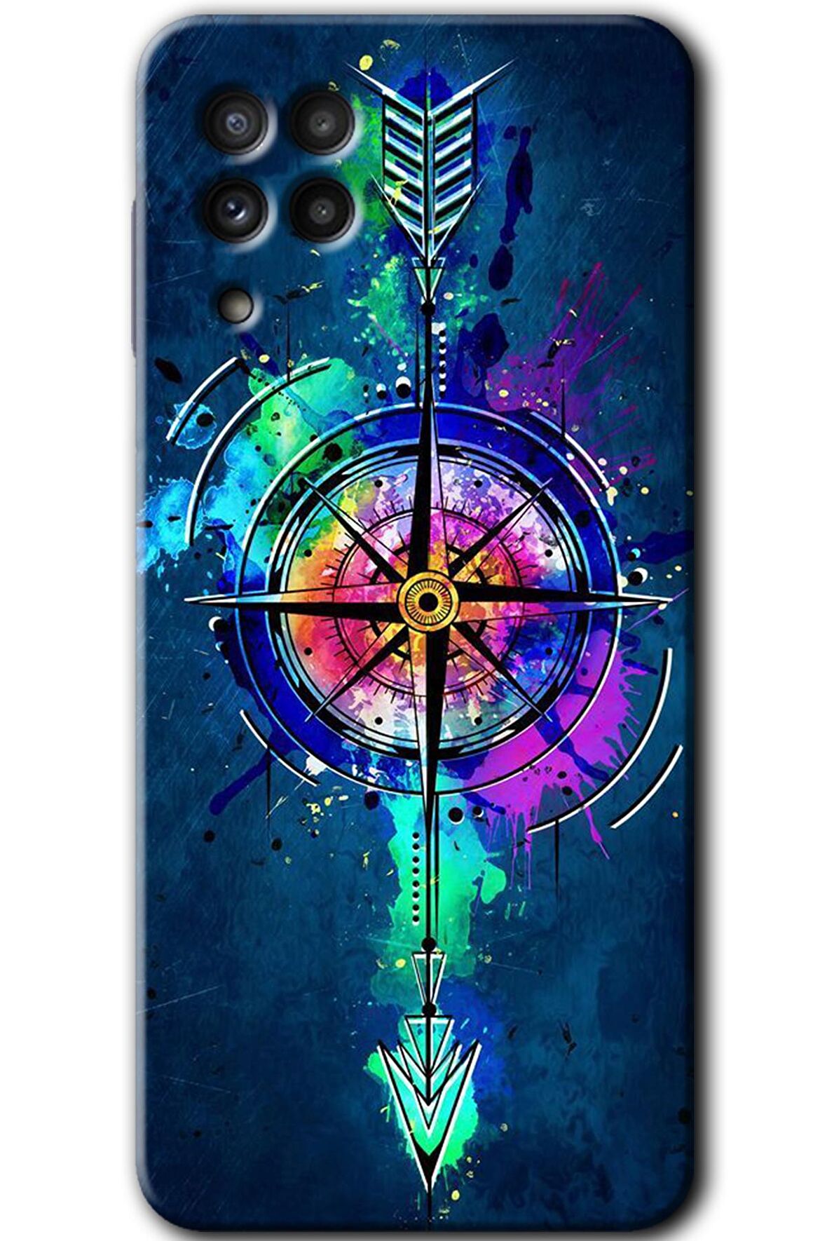 Galaxy M32 Kılıf HD Desen Baskılı Arka Kapak - Gizemli Pusula 