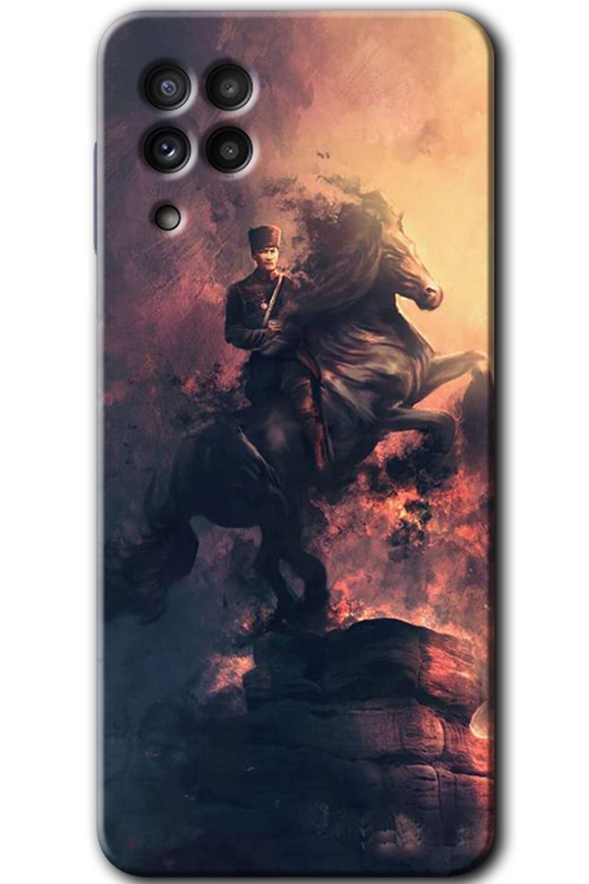 Galaxy M32 Kılıf HD Desen Baskılı Arka Kapak - Atatürk Portre 