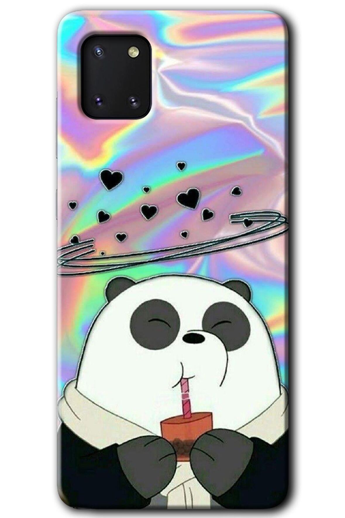 Galaxy Note 10 Lite Kılıf HD Desen Baskılı Arka Kapak - Milkshake Panda 
