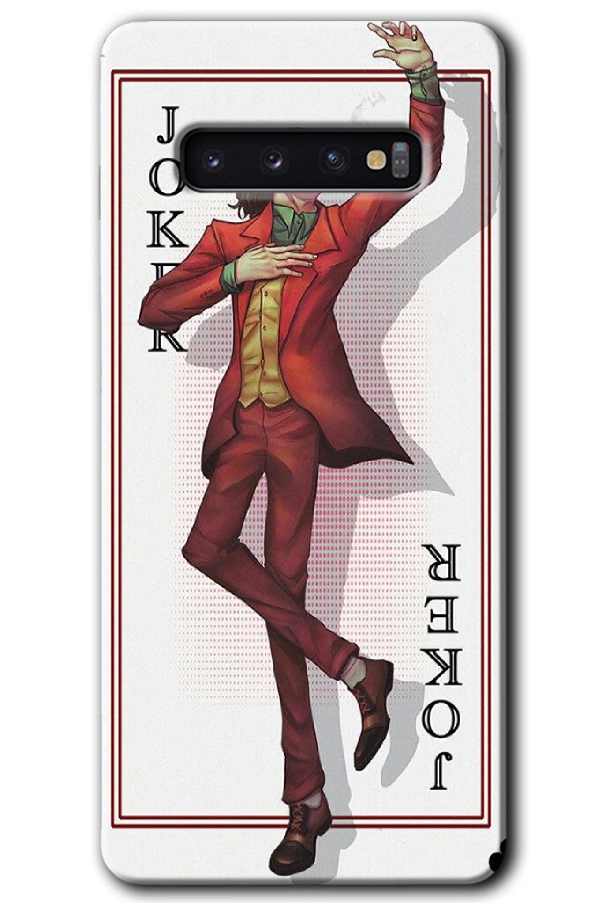 Galaxy S10 Kılıf HD Desen Baskılı Arka Kapak - Joker İskambil 