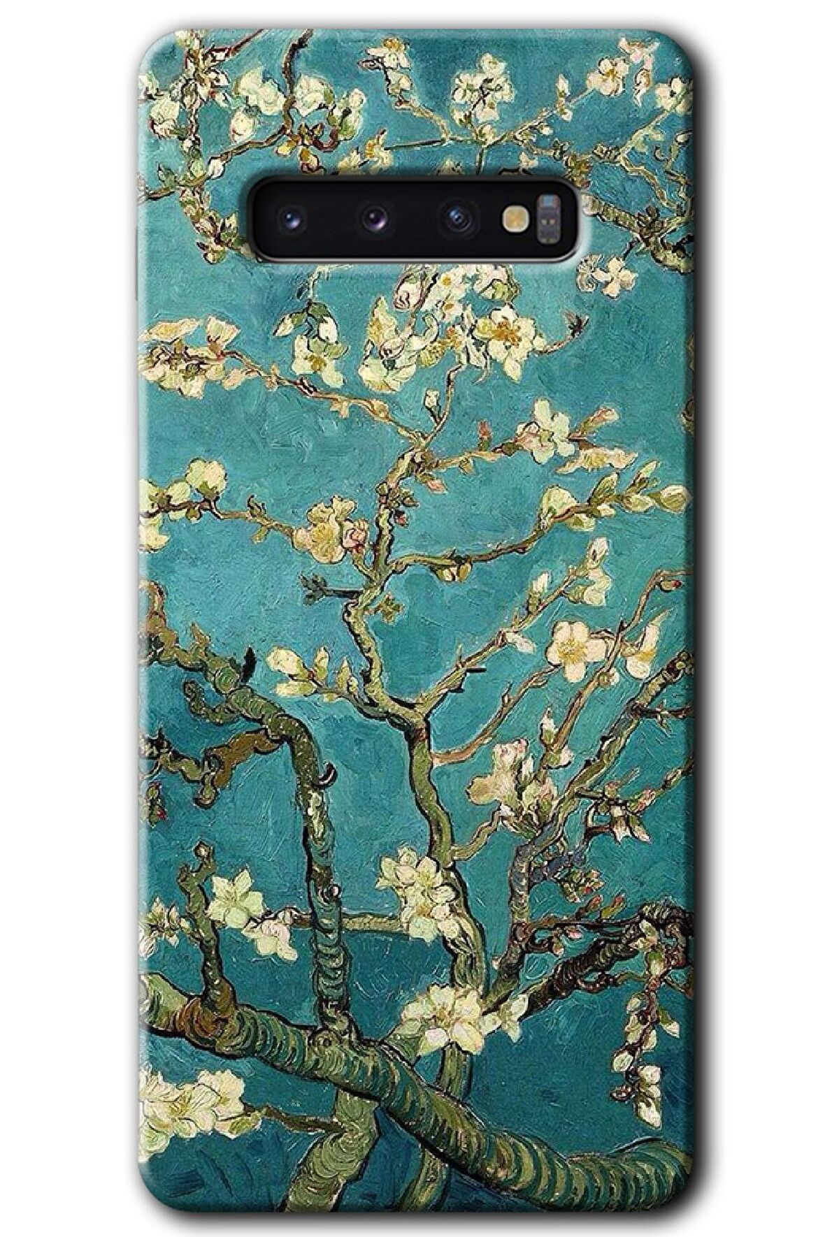 Galaxy S10 Kılıf HD Desen Baskılı Arka Kapak - Almond Blossom 