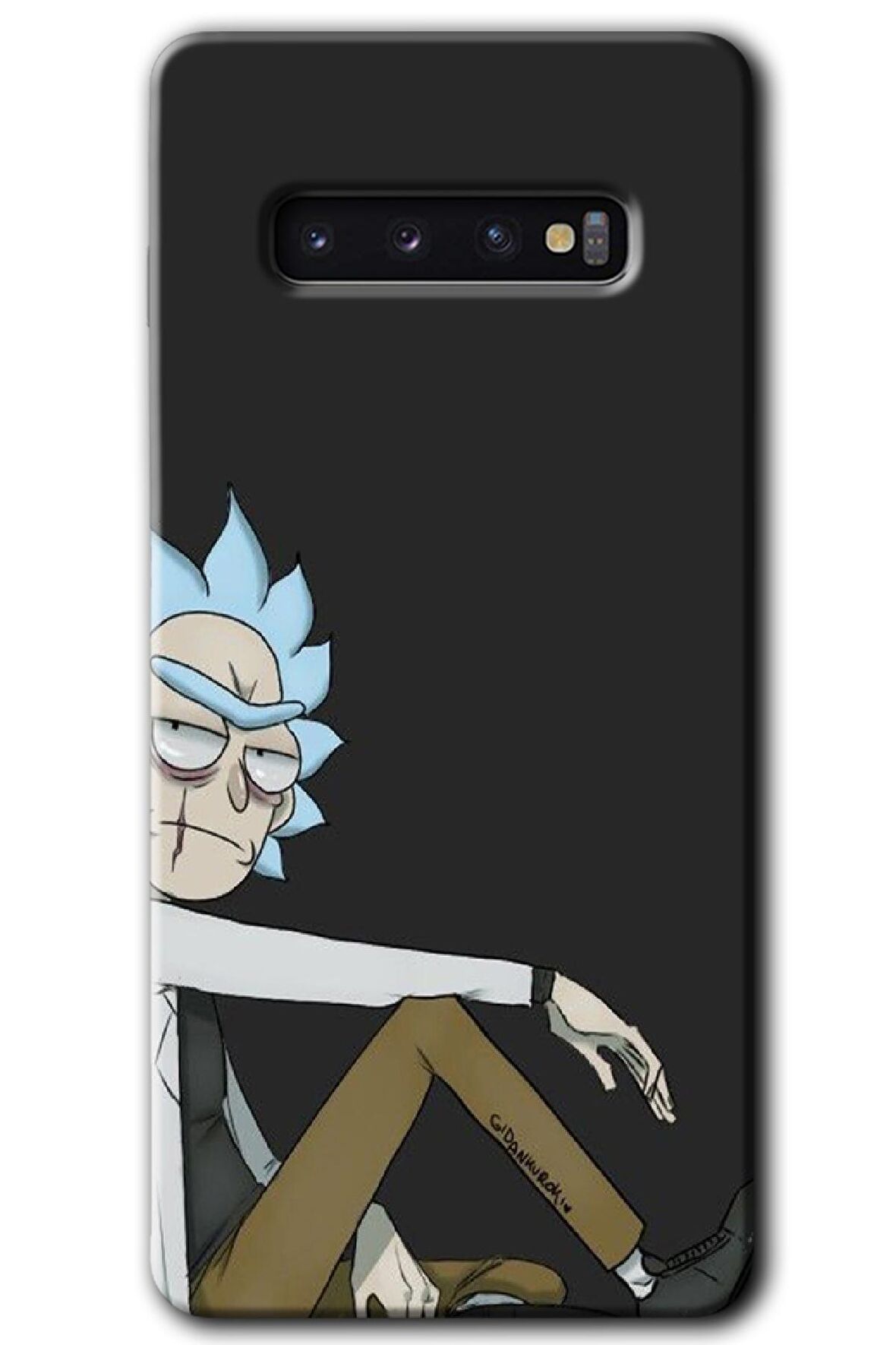 Galaxy S10 Kılıf HD Desen Baskılı Arka Kapak - Rick 