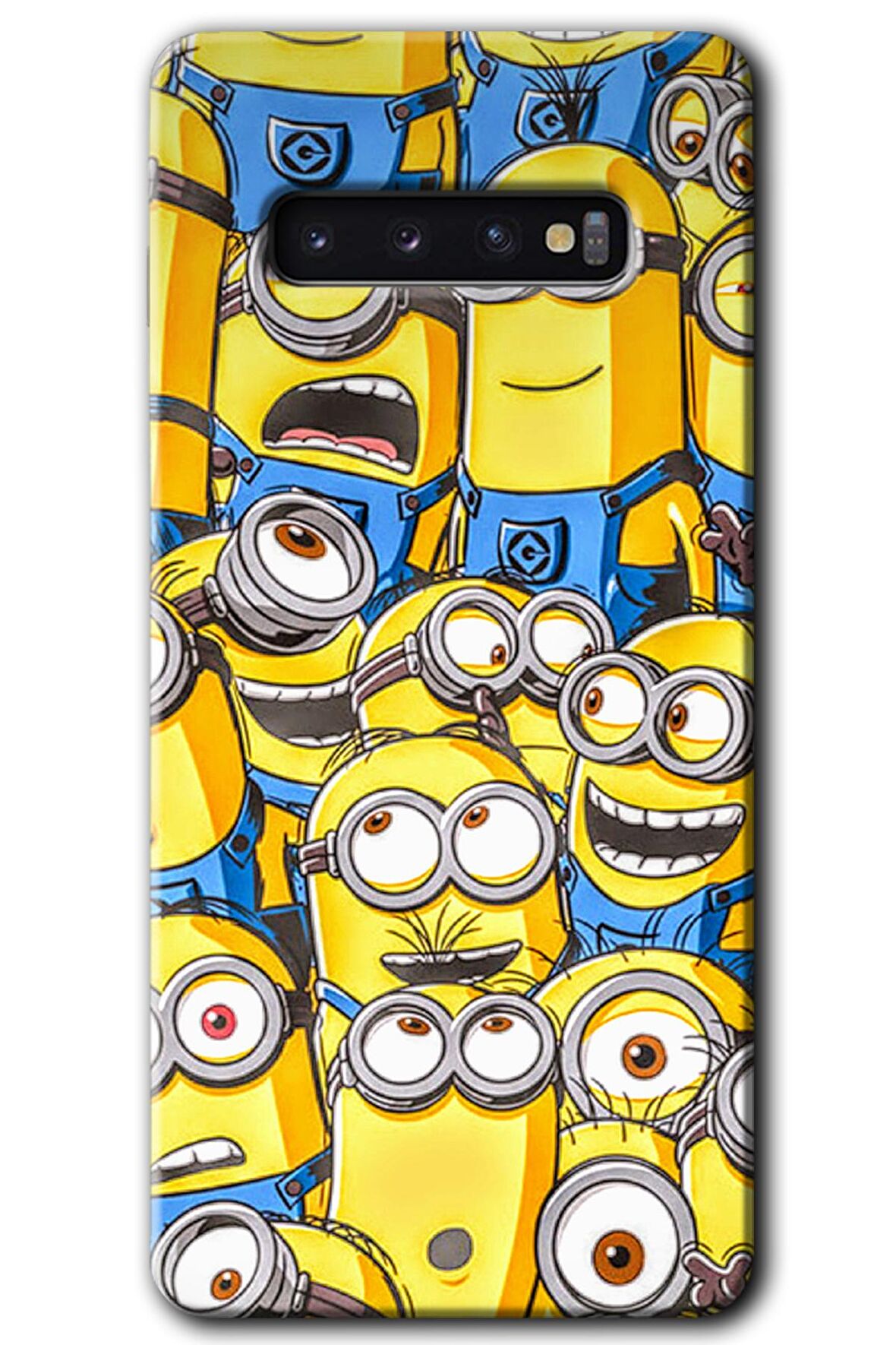 Galaxy S10 Kılıf HD Desen Baskılı Arka Kapak - Minion Ordusu 