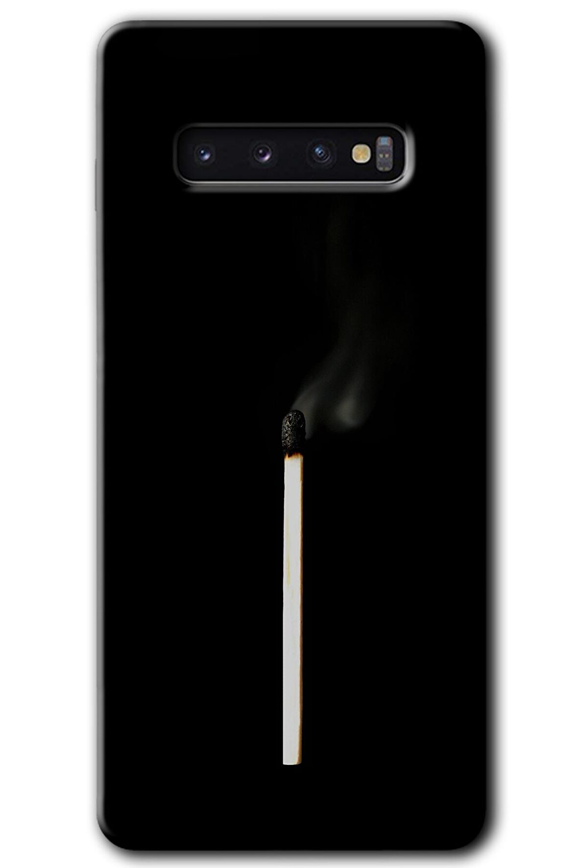 Galaxy S10 Kılıf HD Desen Baskılı Arka Kapak - Sönmüş Kibrit 