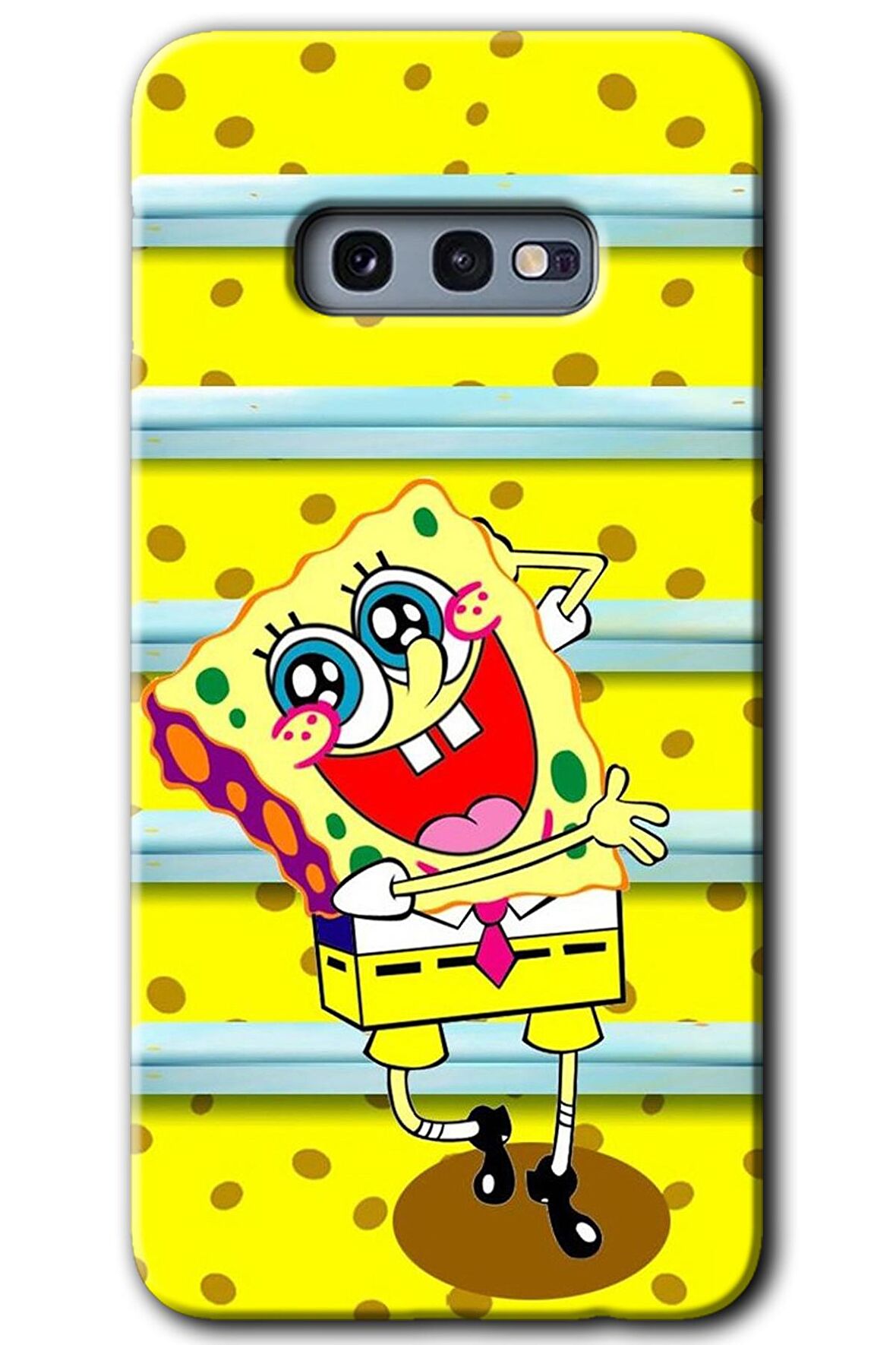 Galaxy S10e Kılıf HD Desen Baskılı Arka Kapak - Aşık Sünger Bob 