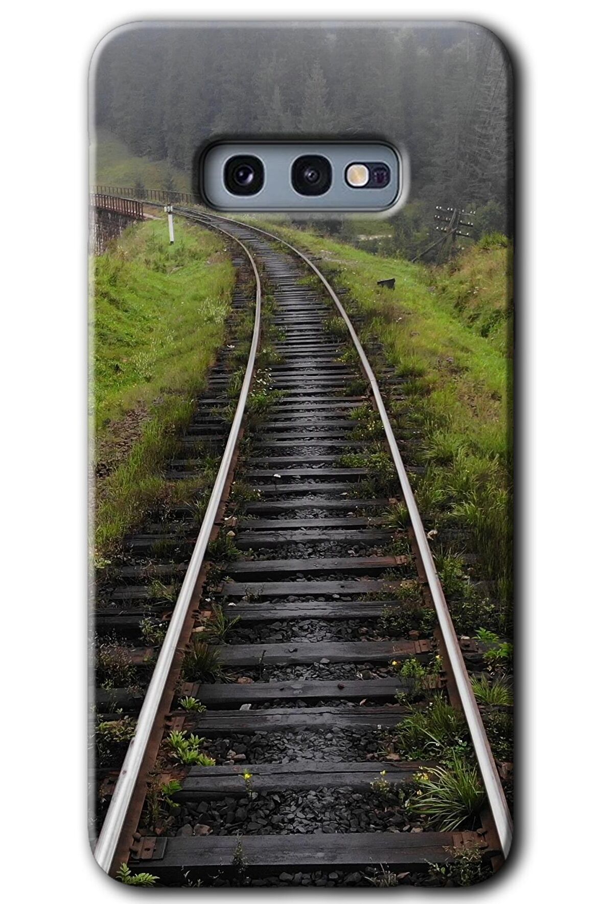 Galaxy S10e Kılıf HD Desen Baskılı Arka Kapak - Tren Yolu 