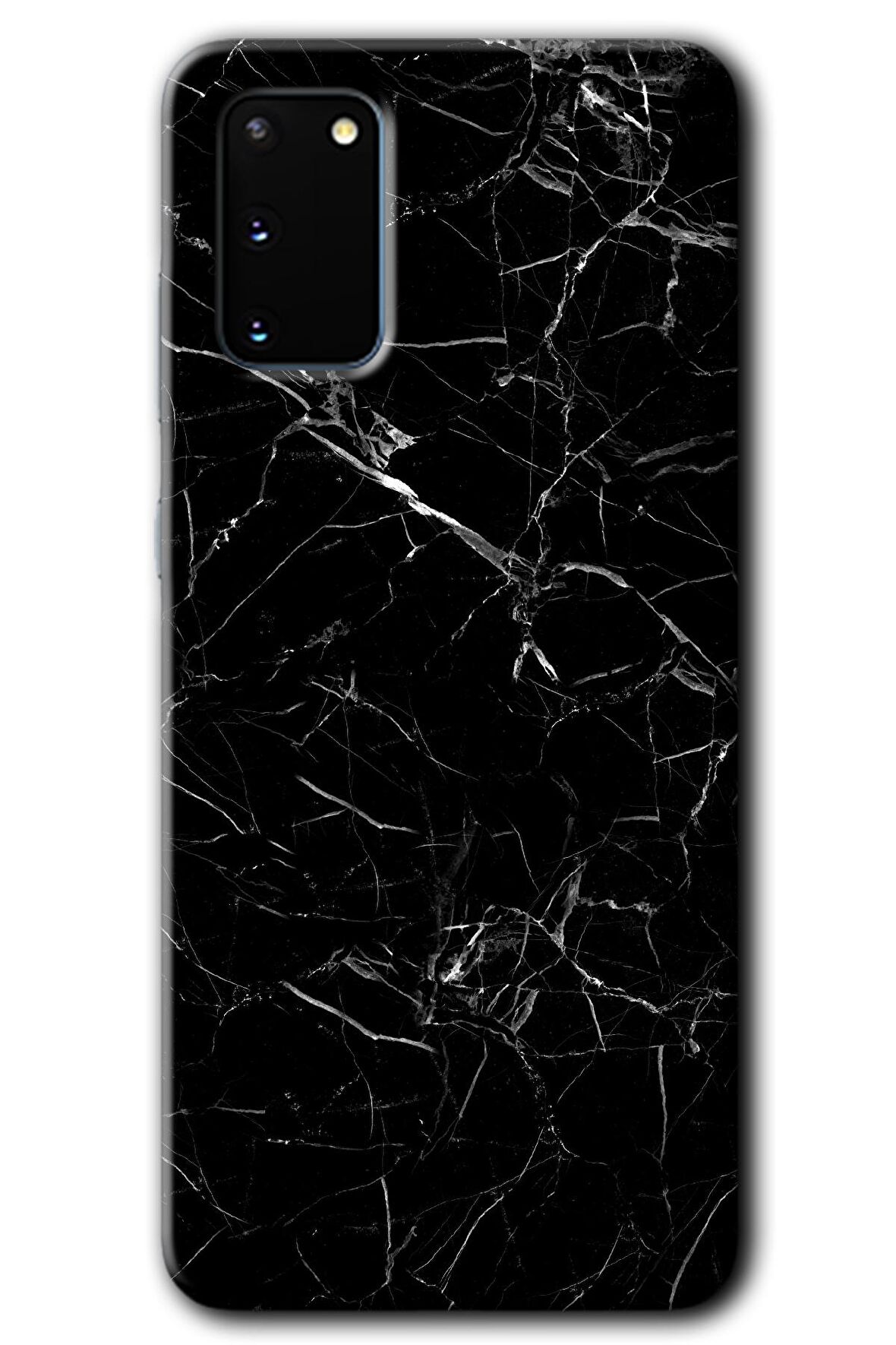 Galaxy S20 Kılıf HD Desen Baskılı Arka Kapak - Siyah Mermer 