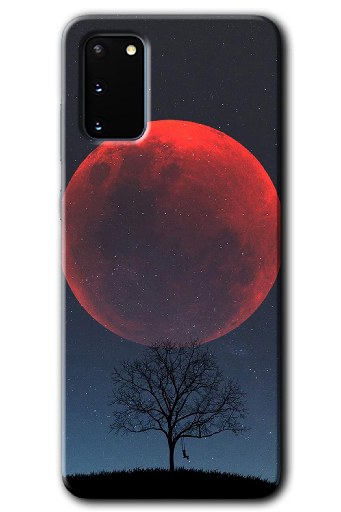 Galaxy S20 Kılıf HD Desen Baskılı Arka Kapak - Kanlı Ay 
