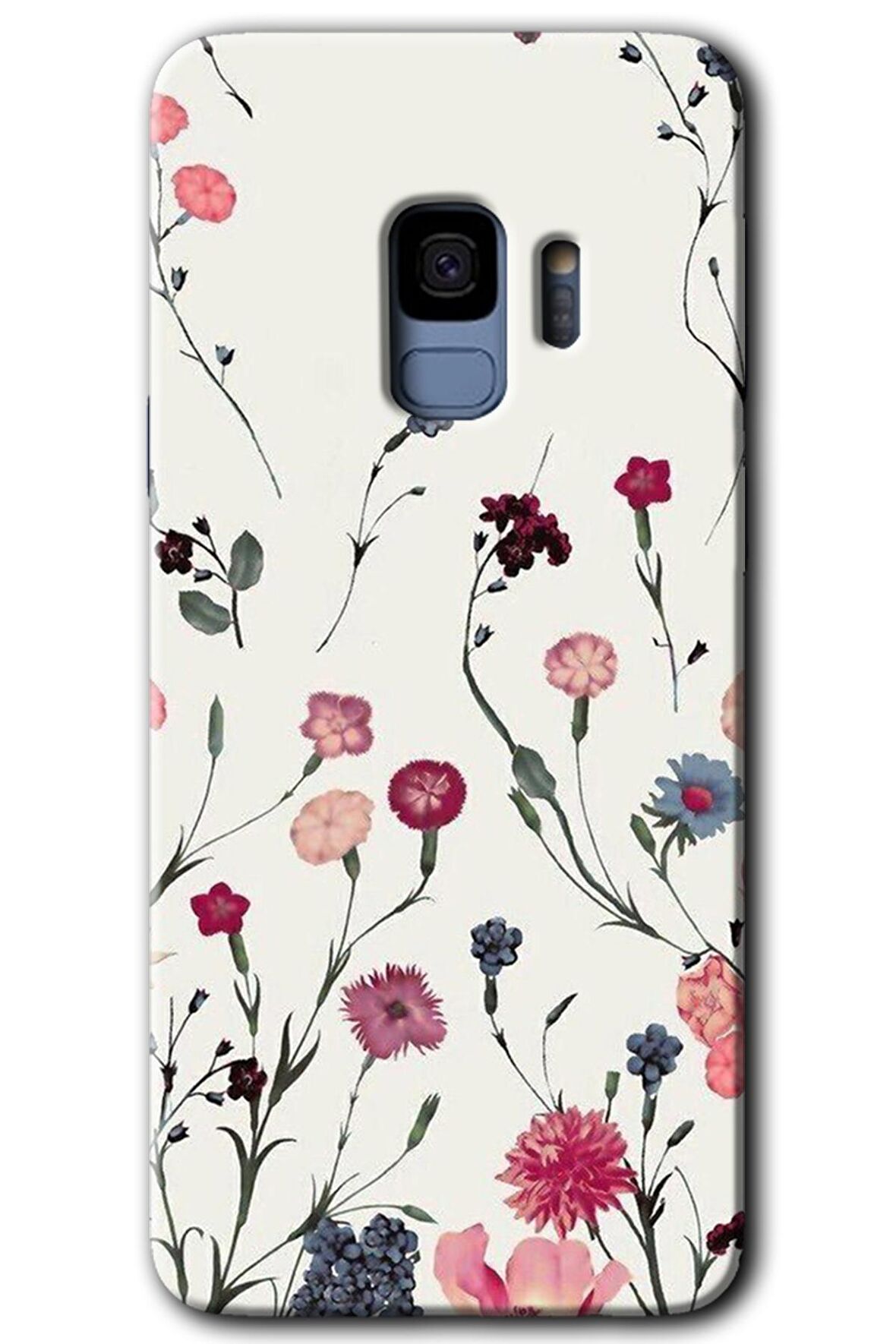 Galaxy S9 Kılıf HD Desen Baskılı Arka Kapak - Mat Çiçek 