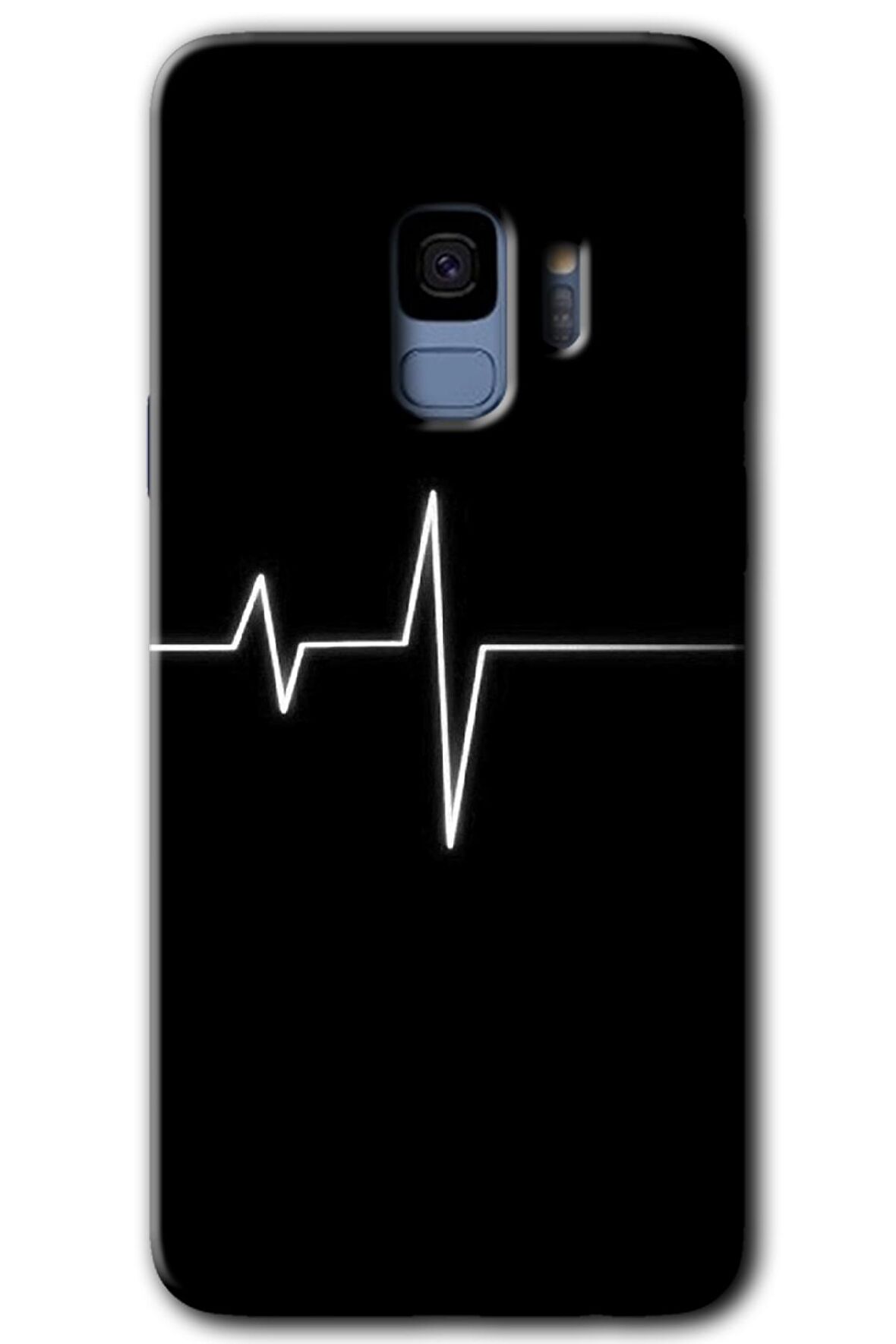 Galaxy S9 Kılıf HD Desen Baskılı Arka Kapak - Heart Rytm 
