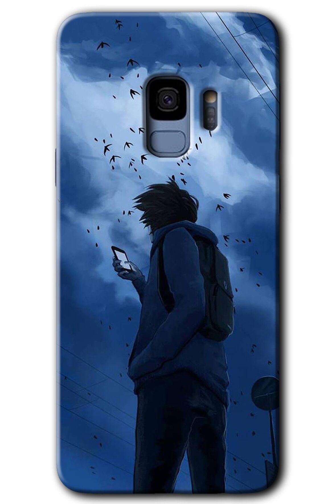 Galaxy S9 Kılıf HD Desen Baskılı Arka Kapak - Sonbahar Yalnızlığı 