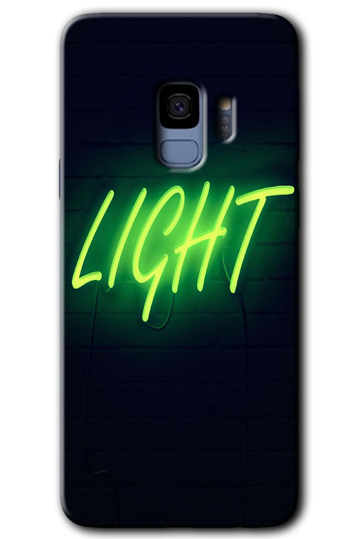 Galaxy S9 Kılıf HD Desen Baskılı Arka Kapak - Neon İnscription 