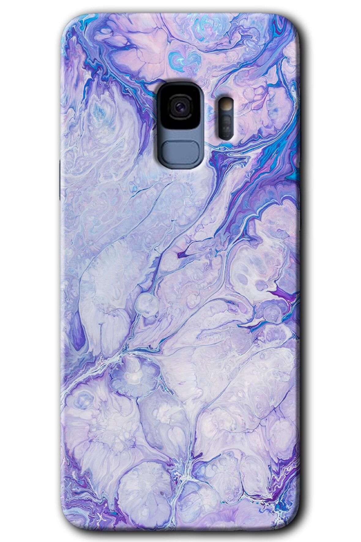 Galaxy S9 Kılıf HD Desen Baskılı Arka Kapak - Spots Lilac 