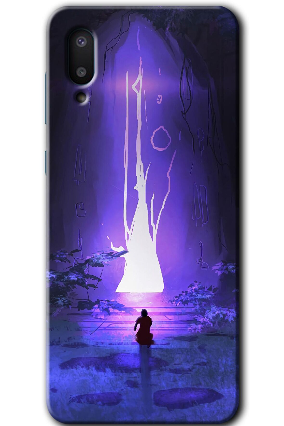 Galaxy A02 Kılıf HD Desen Baskılı Arka Kapak - Wanderer Silhouette 