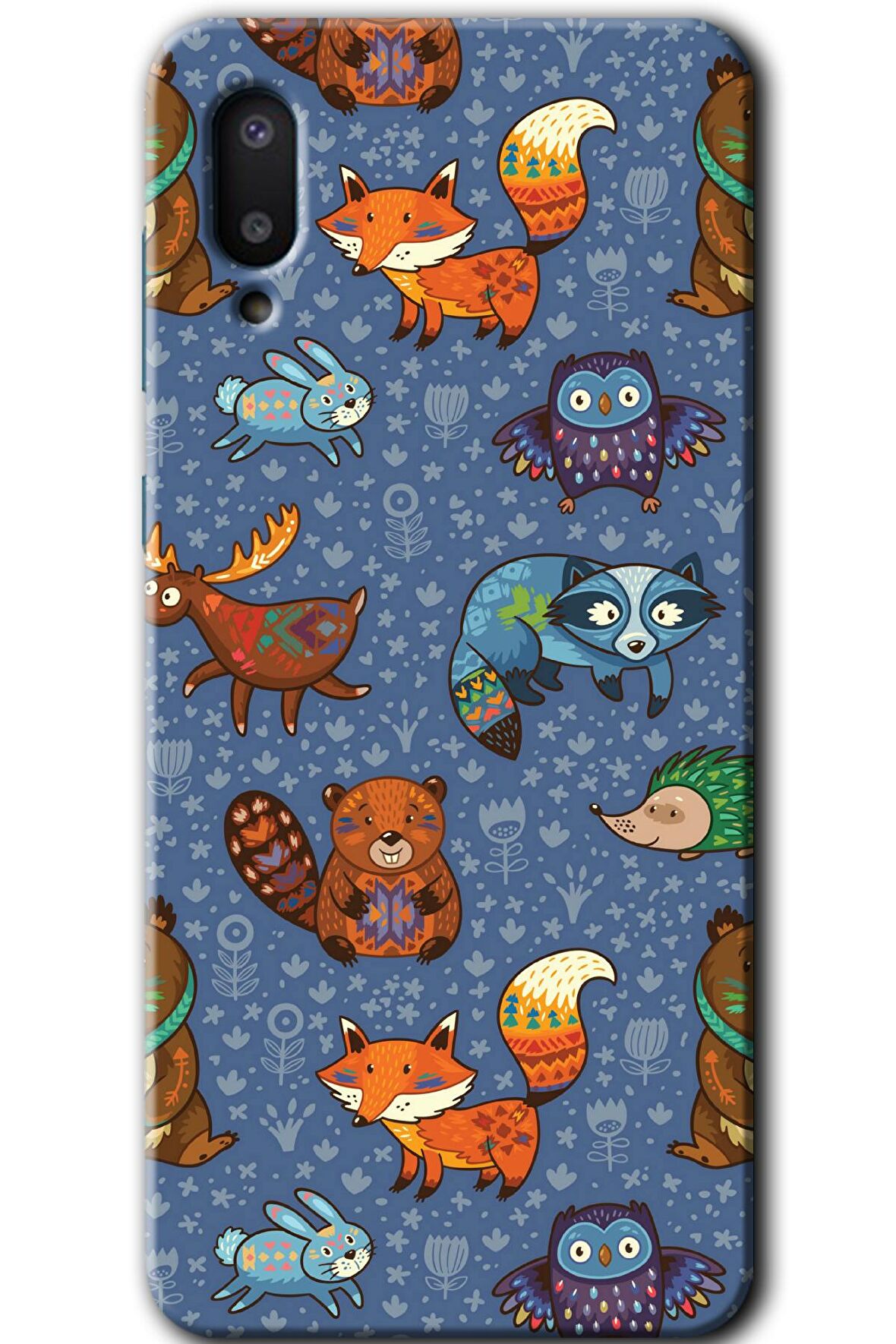 Galaxy A02 Kılıf HD Desen Baskılı Arka Kapak - Animals Funny 