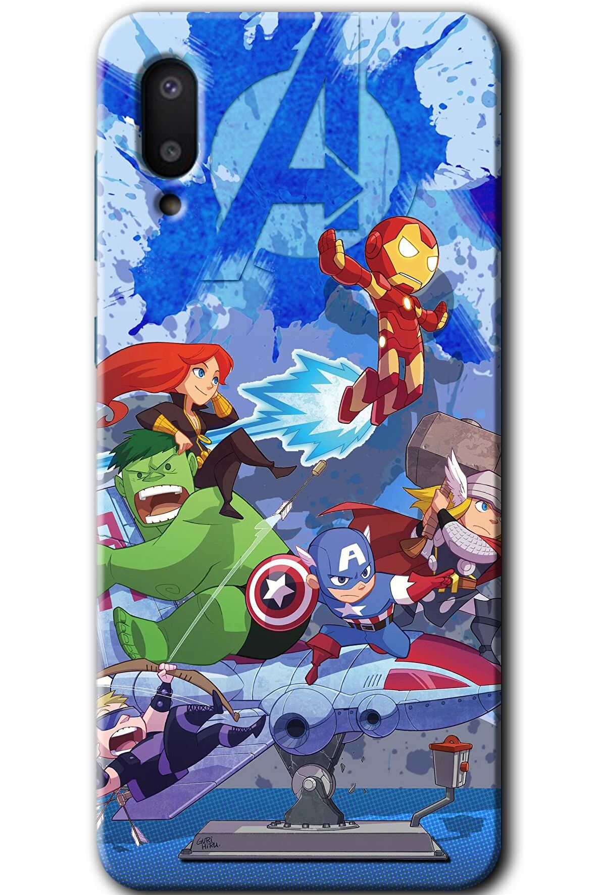 Galaxy A02 Kılıf HD Desen Baskılı Arka Kapak - Avengers Cartoon 