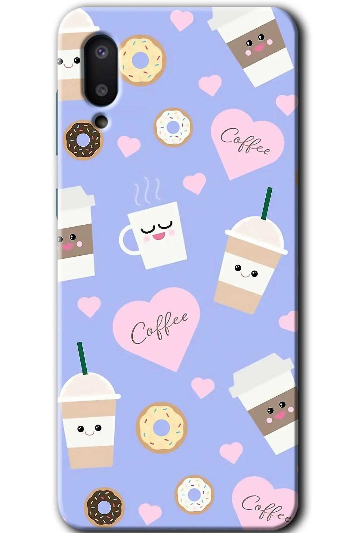 Galaxy A02 Kılıf HD Desen Baskılı Arka Kapak - Coffee Cake 