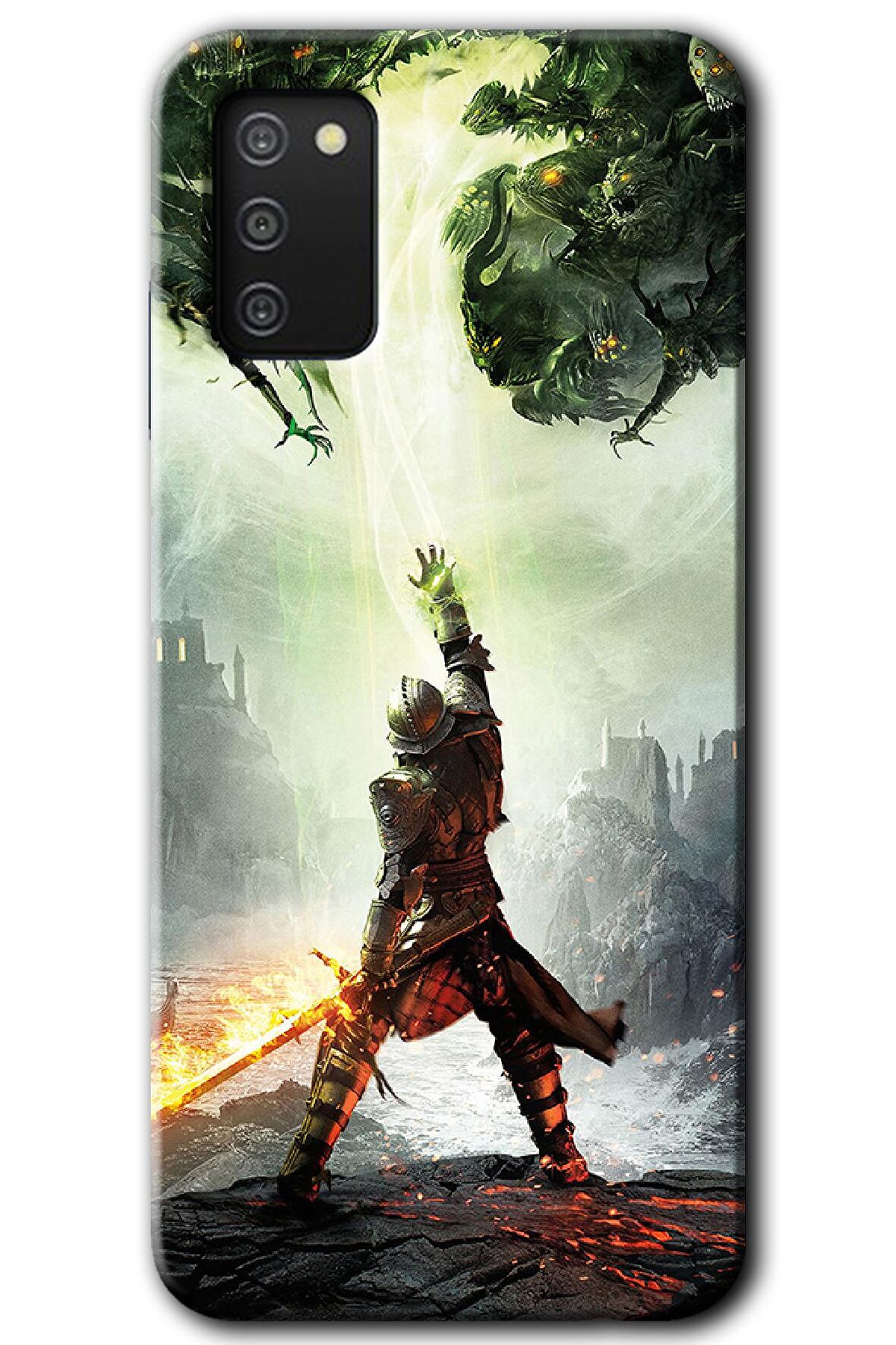 Galaxy A02s Kılıf HD Desen Baskılı Arka Kapak - Dragon Hunter 