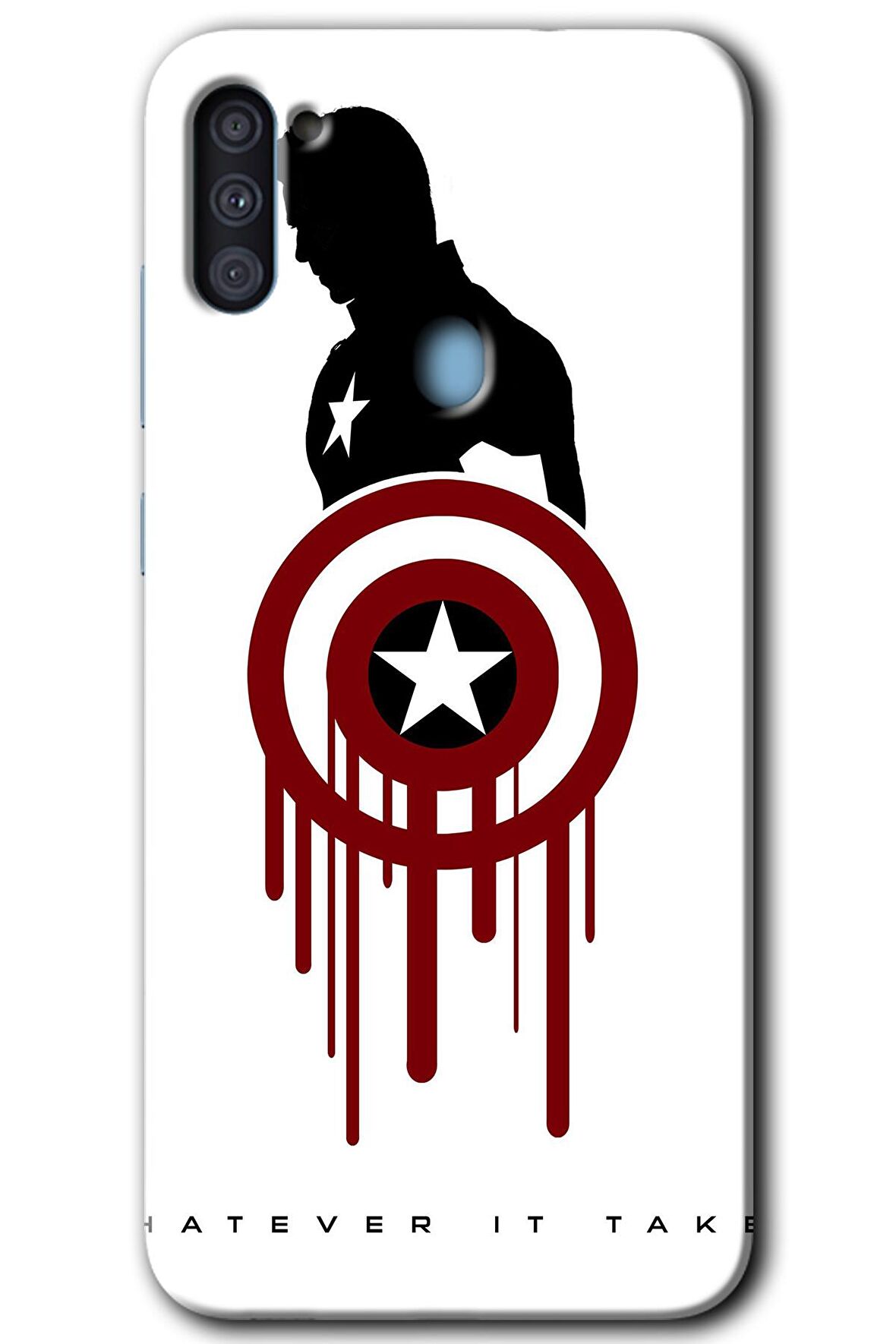 Galaxy A11 Kılıf HD Desen Baskılı Arka Kapak - Captain Amerika 
