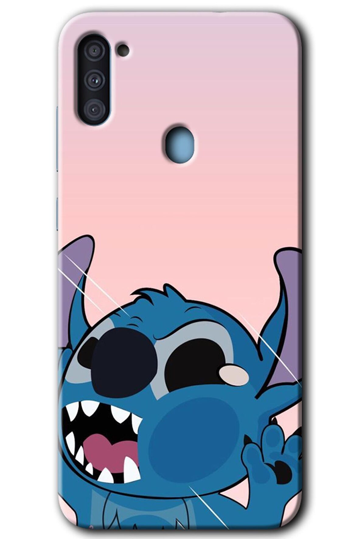 Galaxy A11 Kılıf HD Desen Baskılı Arka Kapak - Stitch 