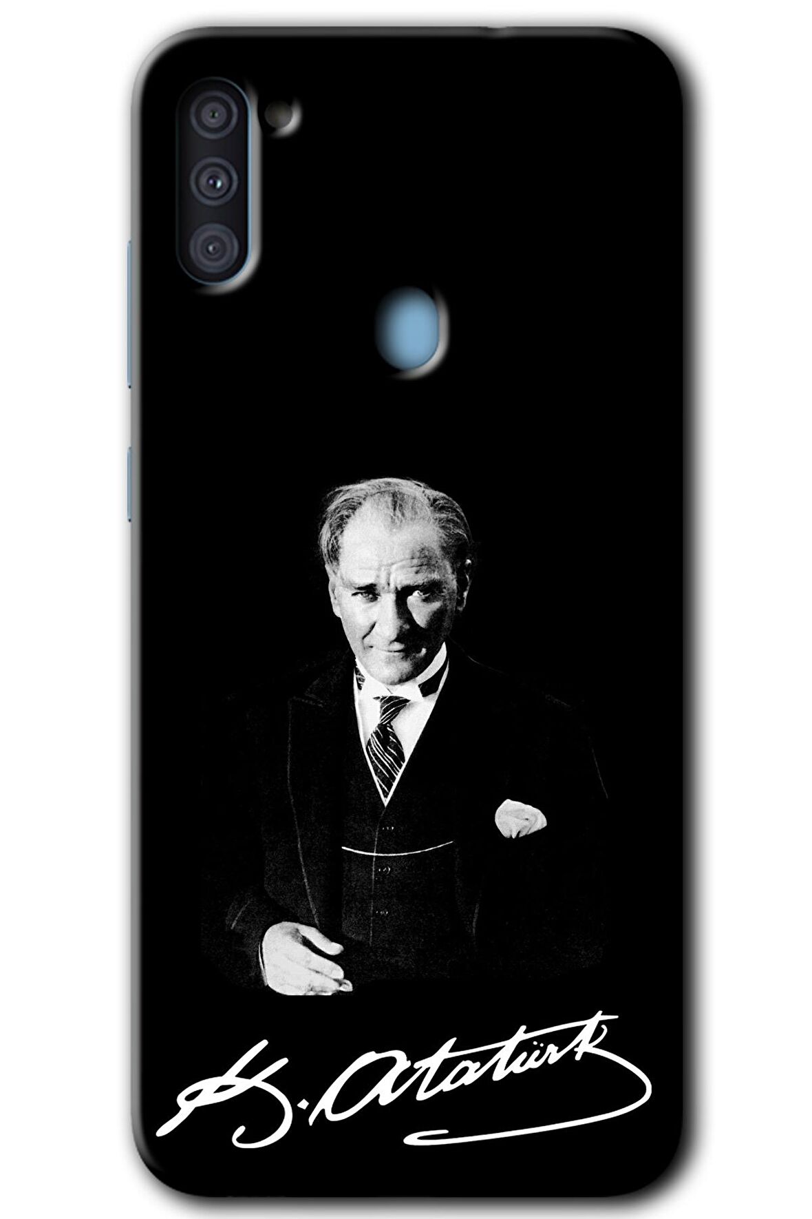 Galaxy A11 Kılıf HD Desen Baskılı Arka Kapak - Atatürk İmza 