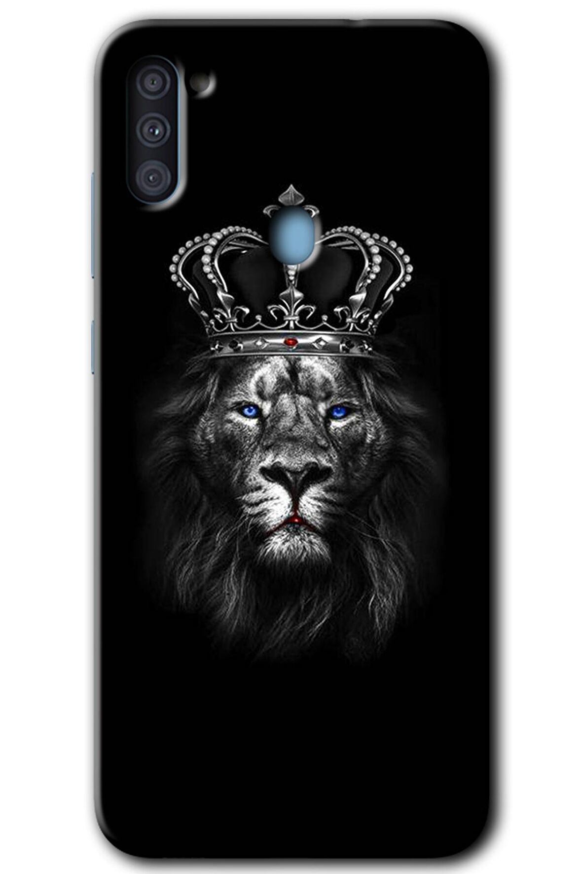 Galaxy A11 Kılıf HD Desen Baskılı Arka Kapak - King Lion 