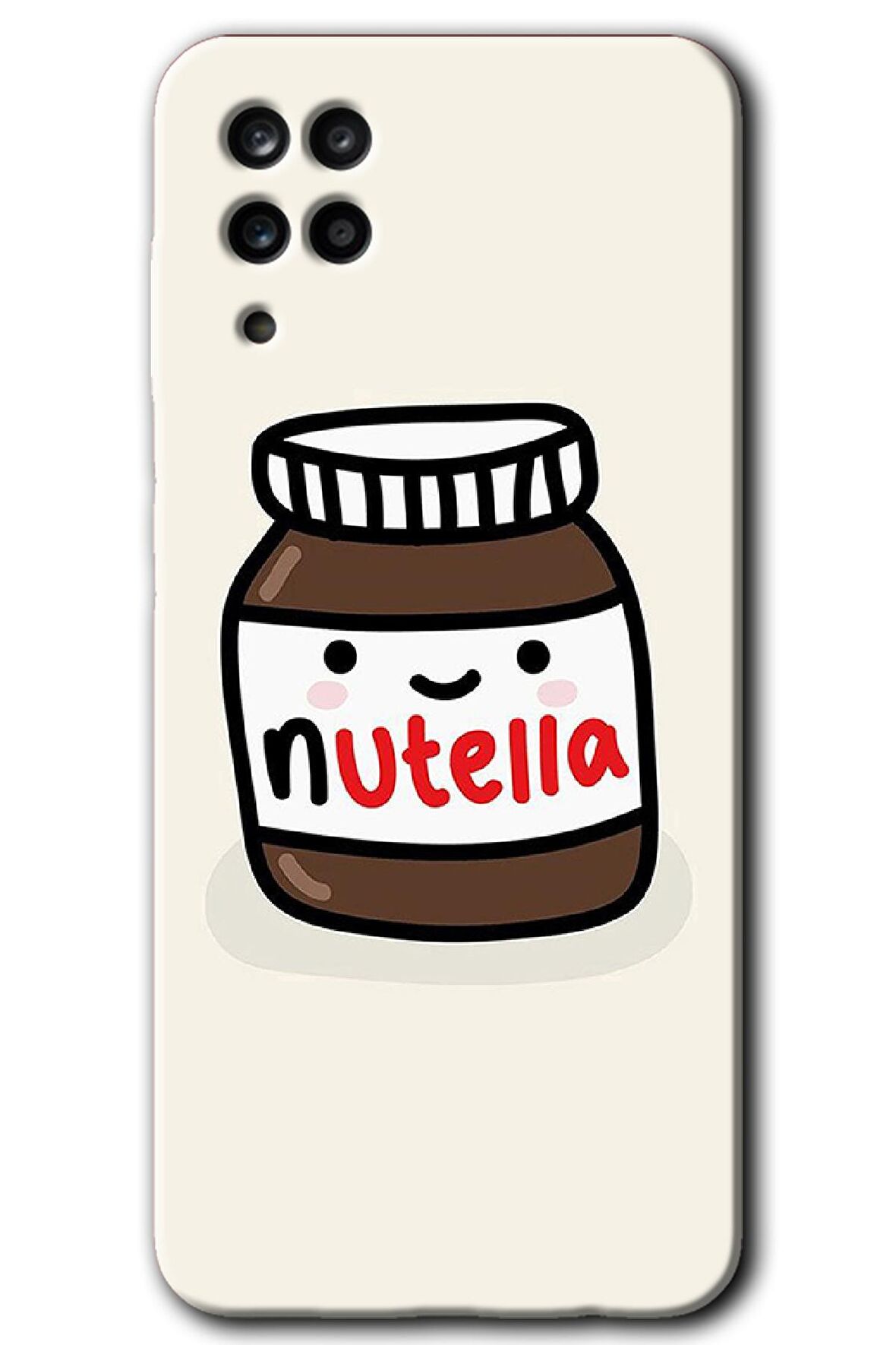 Galaxy A12 Kılıf HD Desen Baskılı Arka Kapak - Nutella Aşkım 