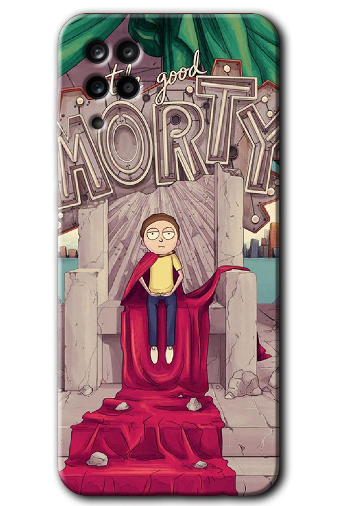 Galaxy A12 Kılıf HD Desen Baskılı Arka Kapak - Morty 