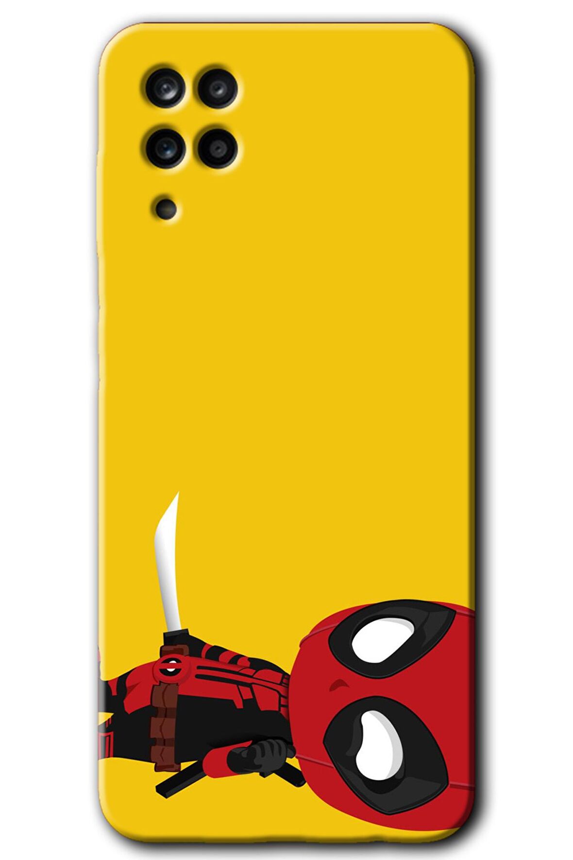 Galaxy A12 Kılıf HD Desen Baskılı Arka Kapak - DeadPool 6 