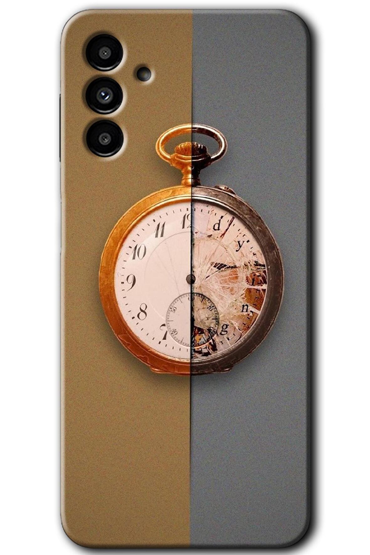 Galaxy A13 5G Kılıf HD Desen Baskılı Arka Kapak - Clocks Artwork 