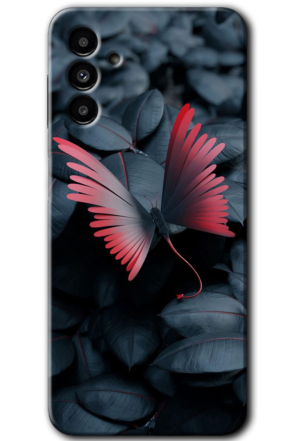 Galaxy A13 5G Kılıf HD Desen Baskılı Arka Kapak - Dark Butterfly 