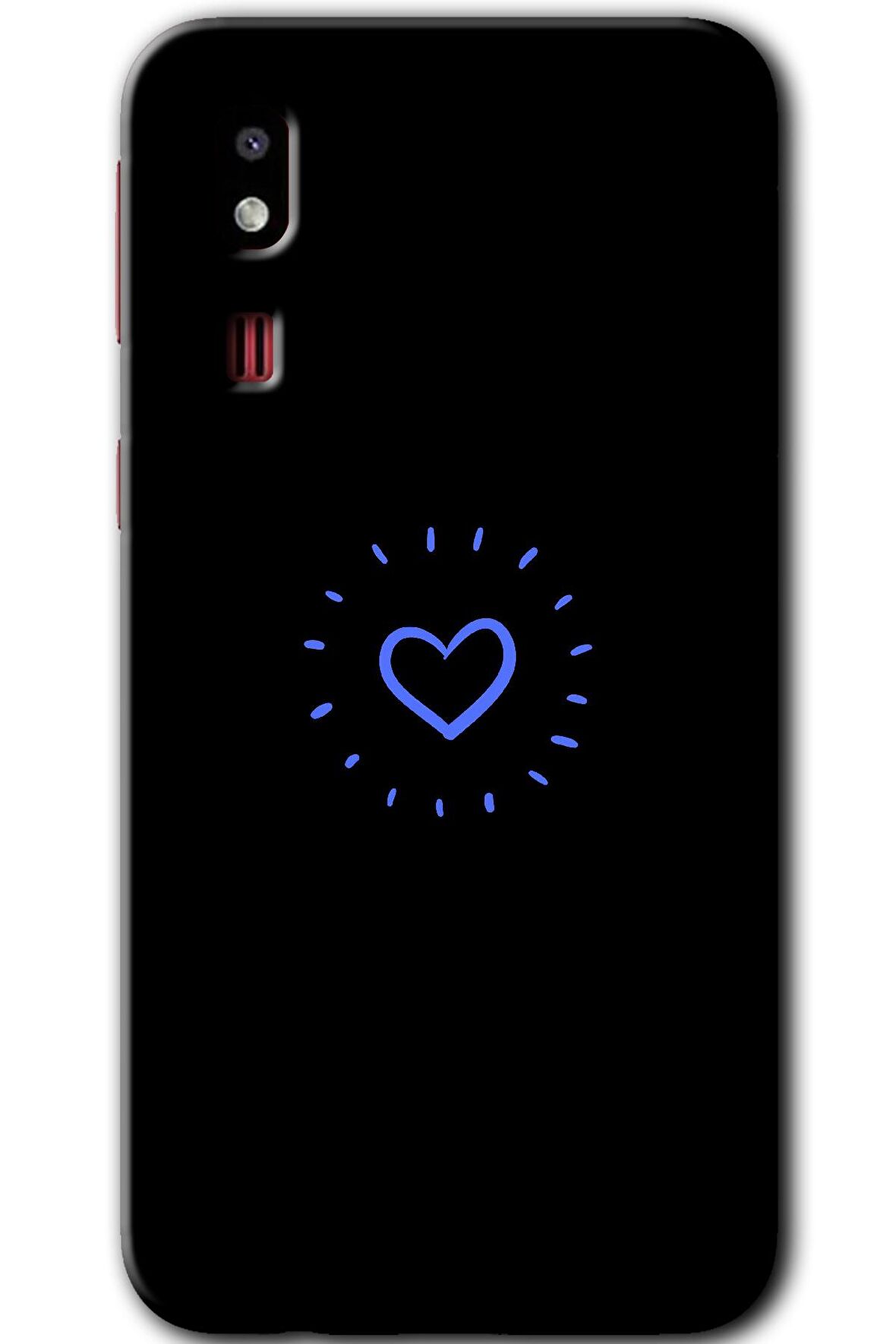 Galaxy A2 Core Kılıf HD Desen Baskılı Arka Kapak - Heart Strokes 
