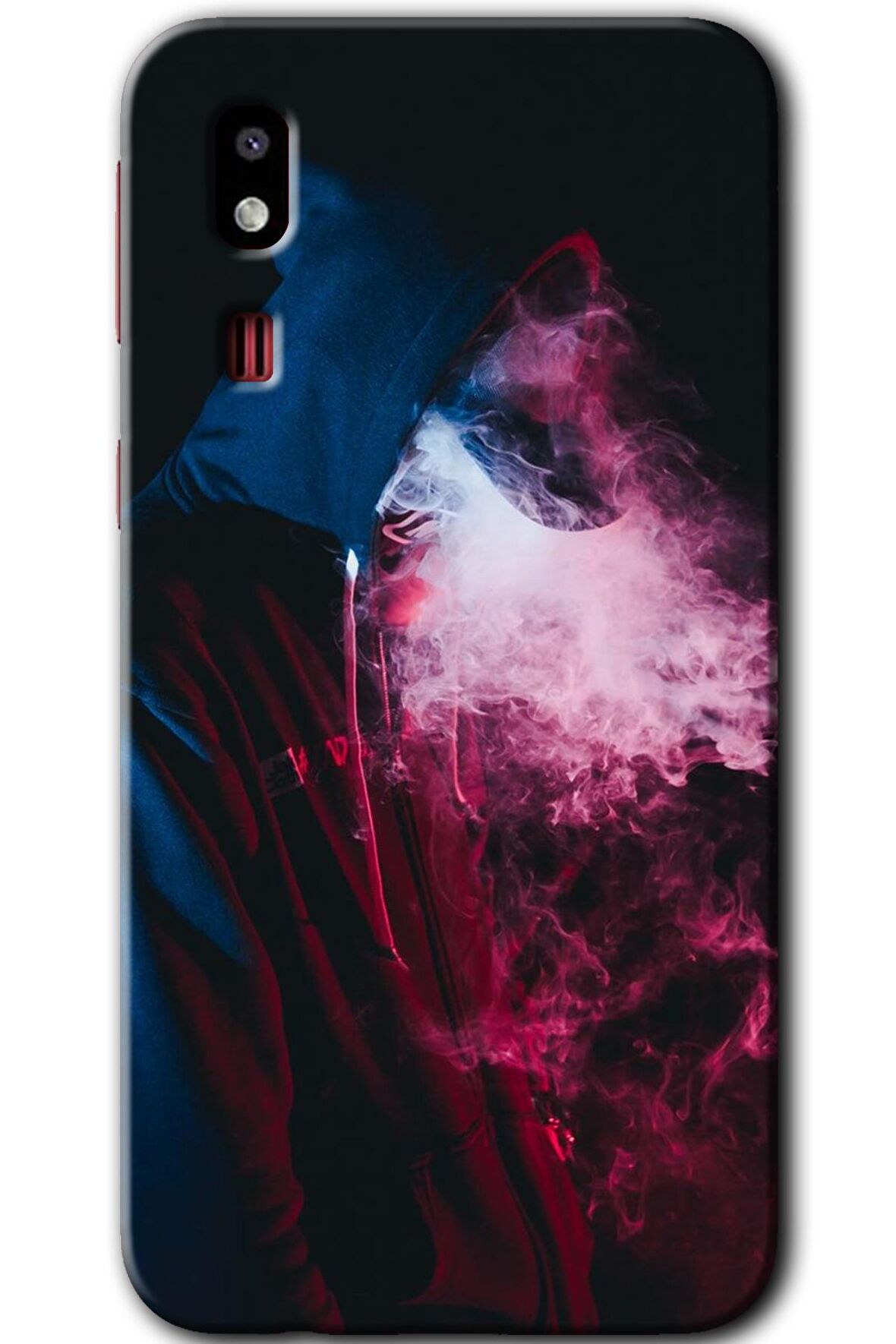 Galaxy A2 Core Kılıf HD Desen Baskılı Arka Kapak - Smoke-Man 