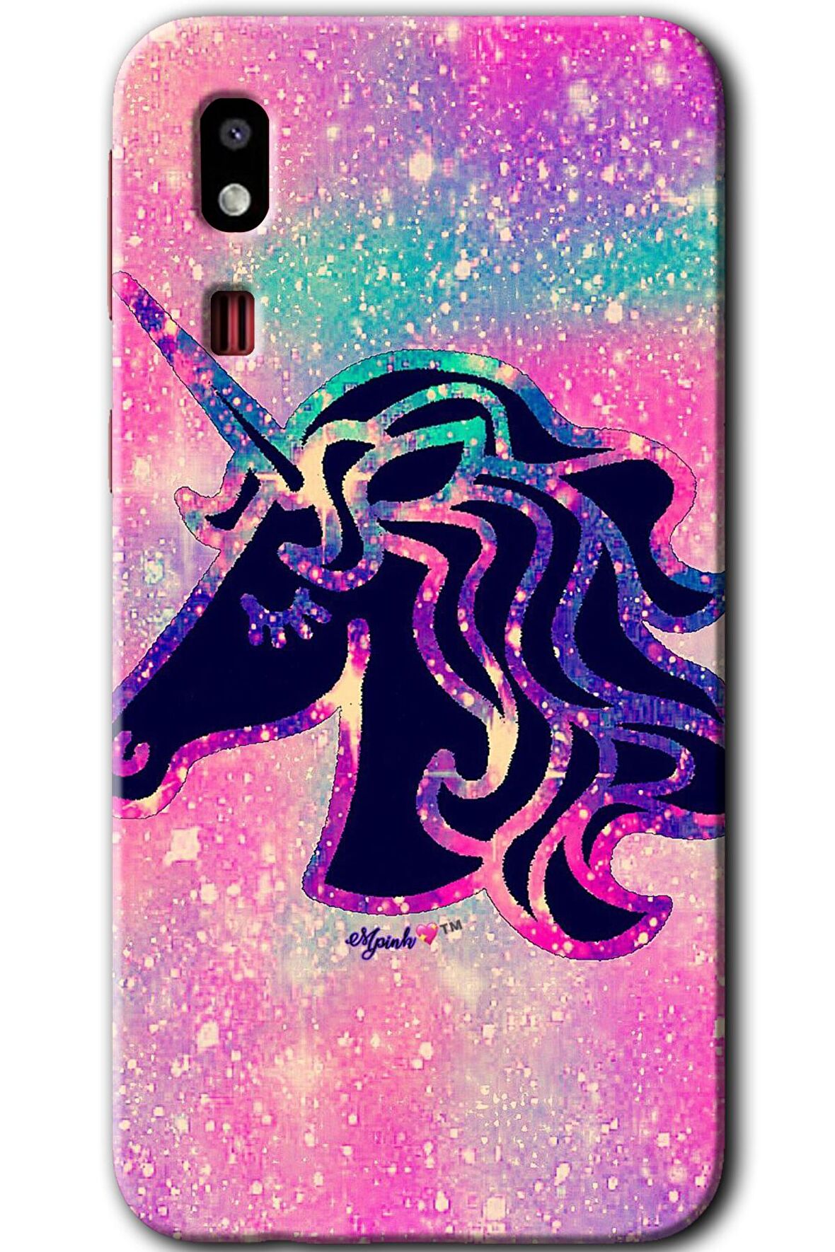 Galaxy A2 Core Kılıf HD Desen Baskılı Arka Kapak - Unicorn Kristal 