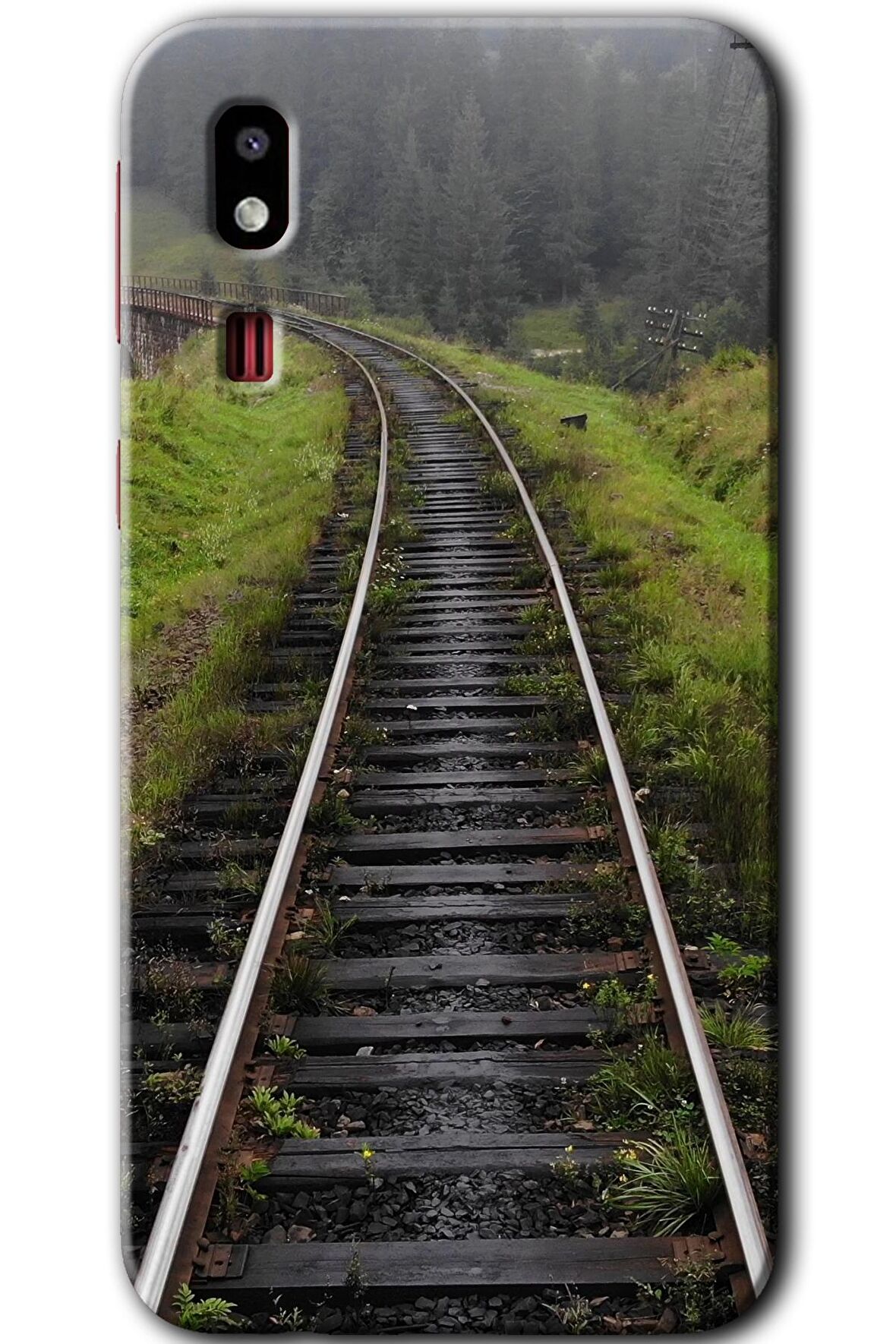 Galaxy A2 Core Kılıf HD Desen Baskılı Arka Kapak - Tren Yolu 