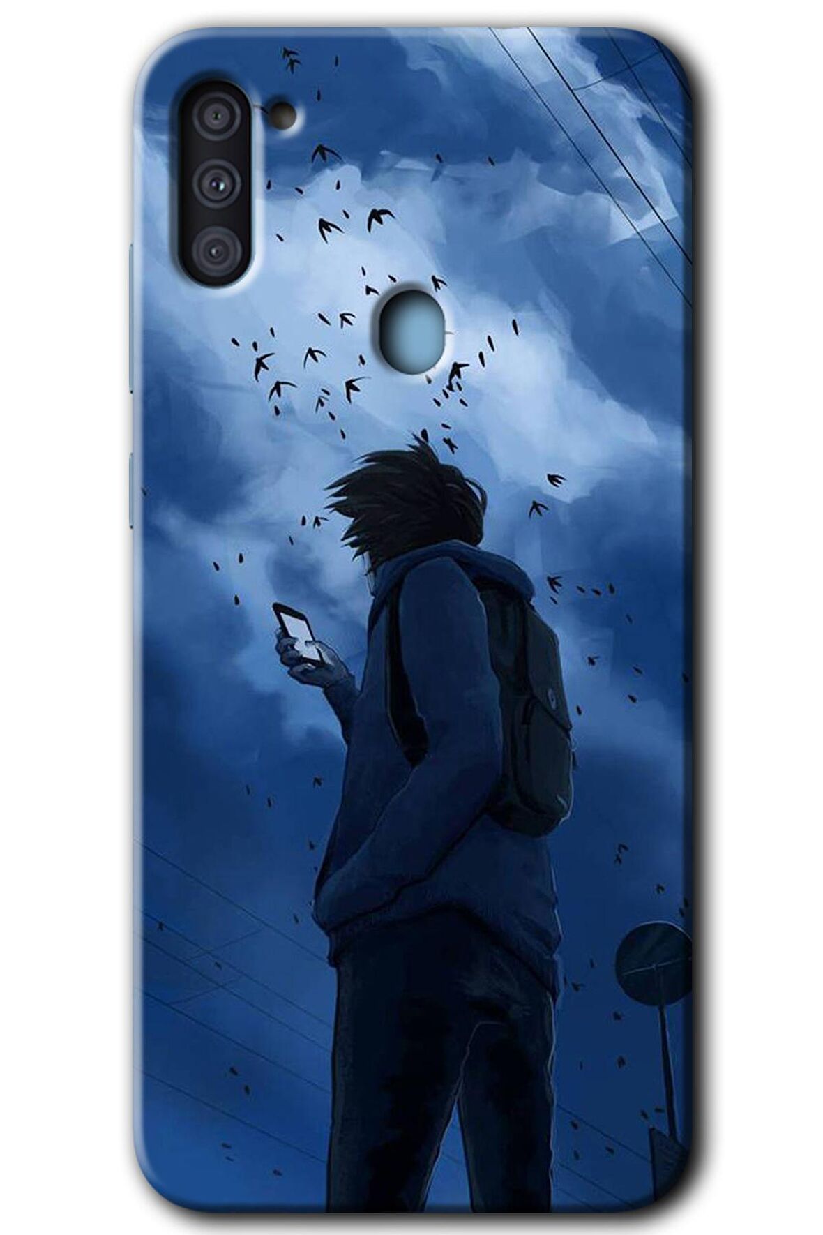 Galaxy M11 Kılıf HD Desen Baskılı Arka Kapak - Sonbahar Yalnızlığı 