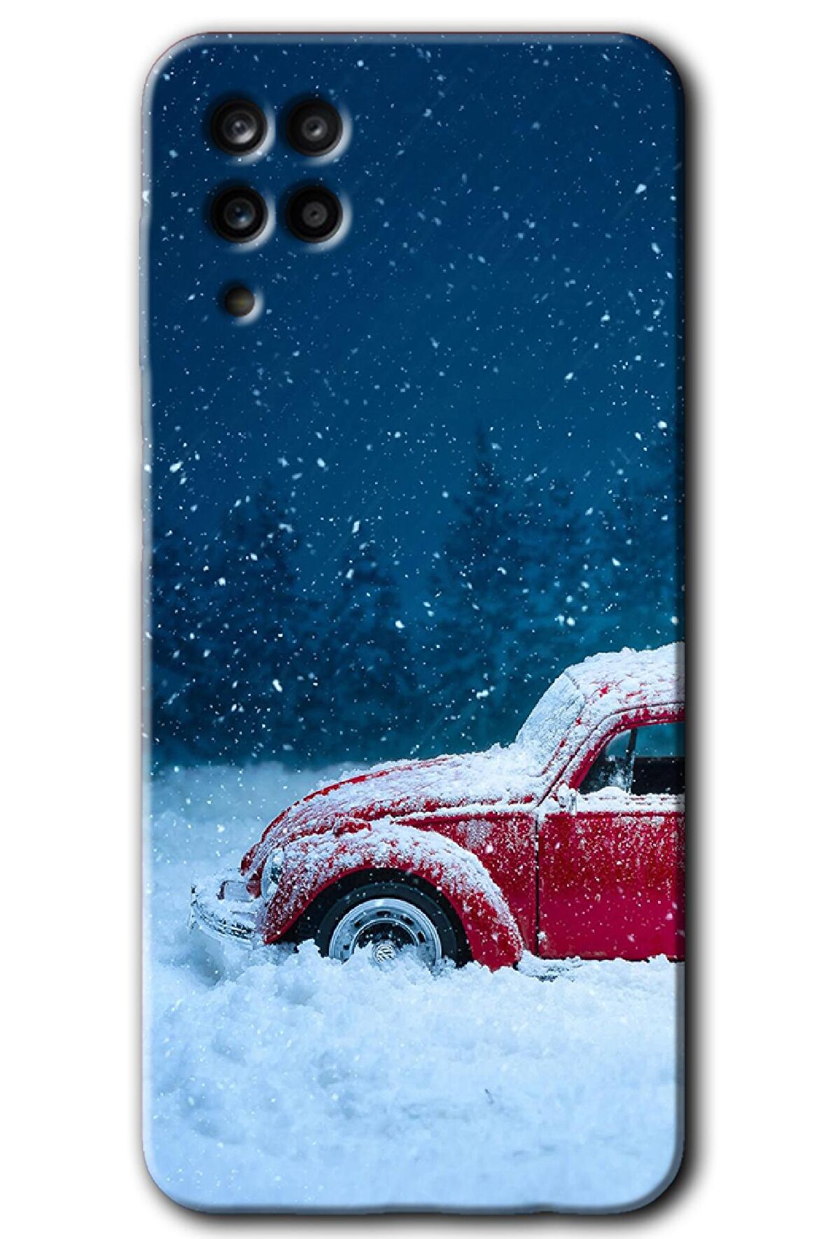 Galaxy M12 Kılıf HD Desen Baskılı Arka Kapak - Karlı Vosvos 