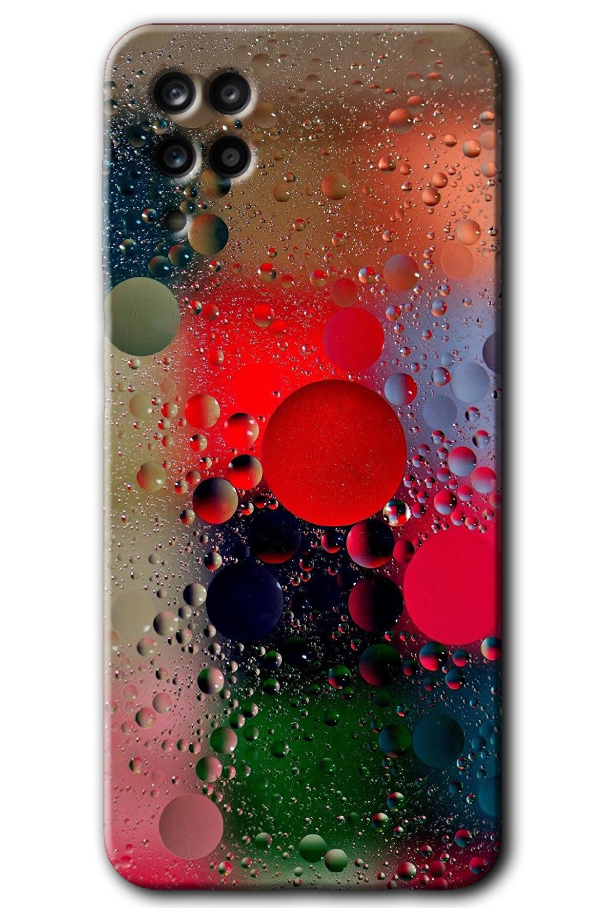 Galaxy M12 Kılıf HD Desen Baskılı Arka Kapak - Wet Bubbles 