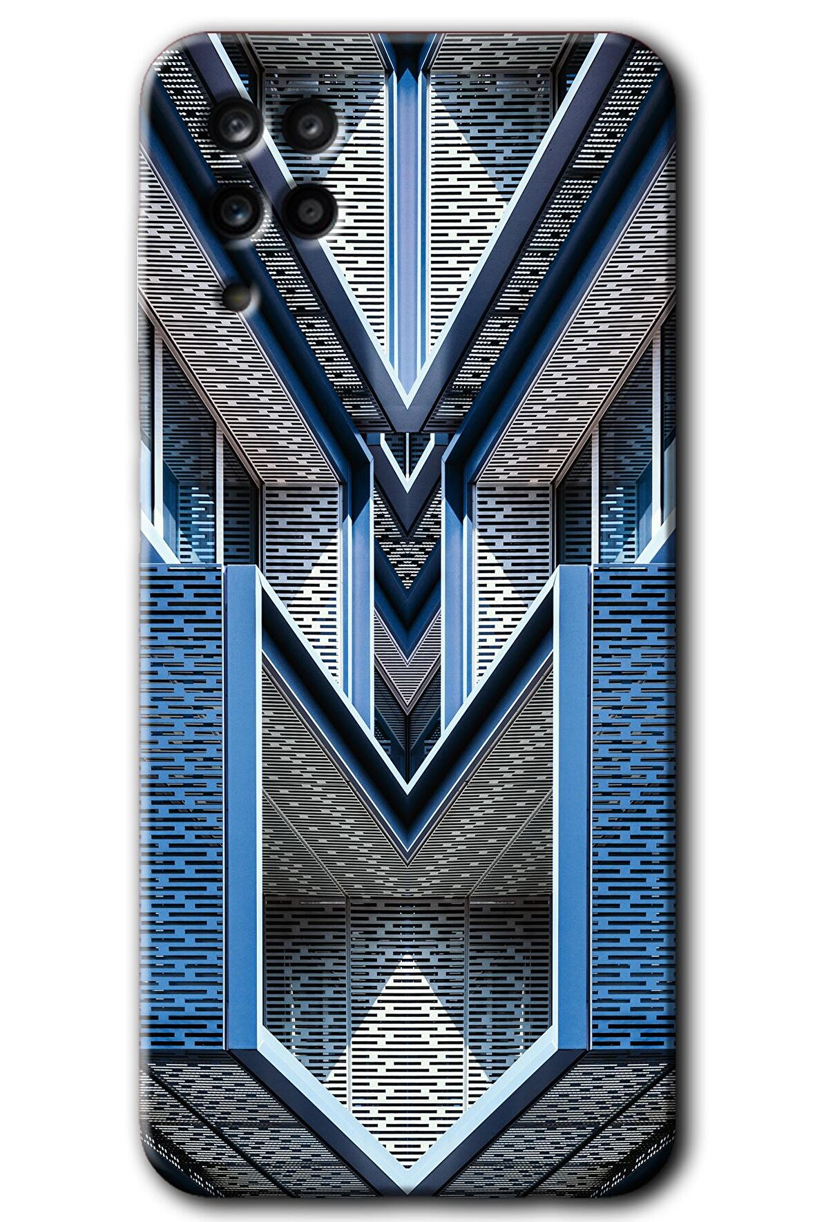 Galaxy M12 Kılıf HD Desen Baskılı Arka Kapak - Retro Building 