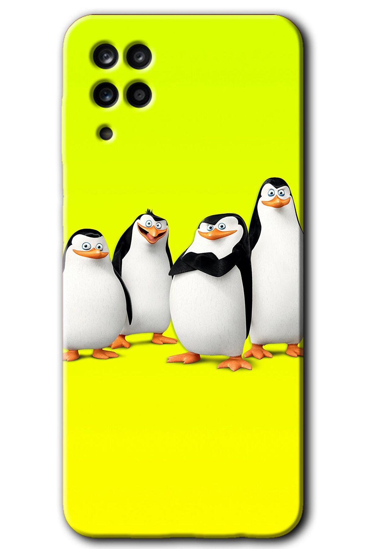 Galaxy M12 Kılıf HD Desen Baskılı Arka Kapak - Penguenler 