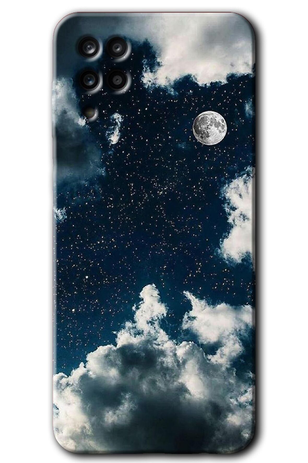 Galaxy M12 Kılıf HD Desen Baskılı Arka Kapak - Gece Gökyüzü 