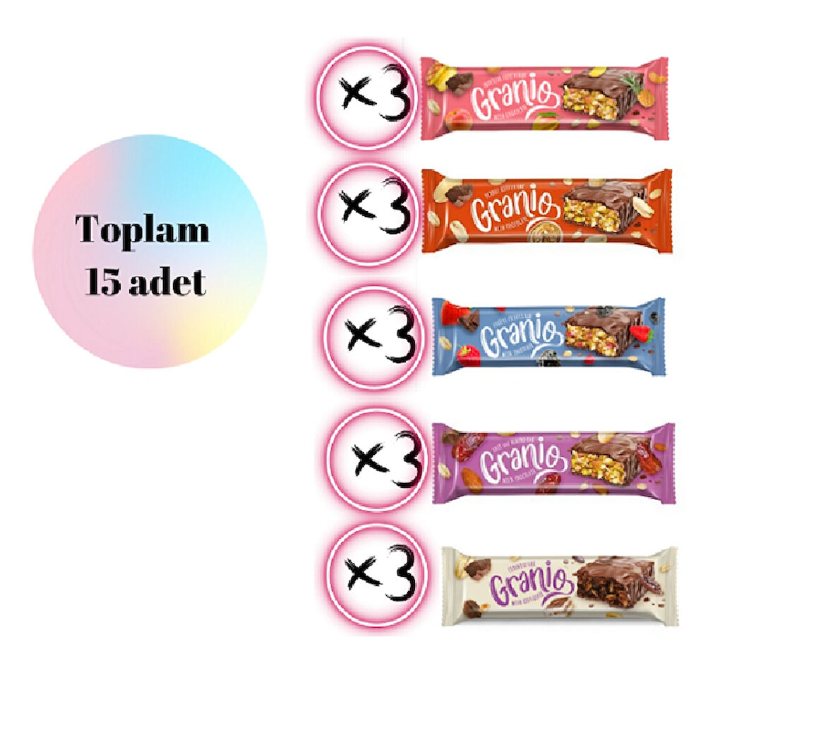Meyveli Bar Deneme Paketi-15 adet