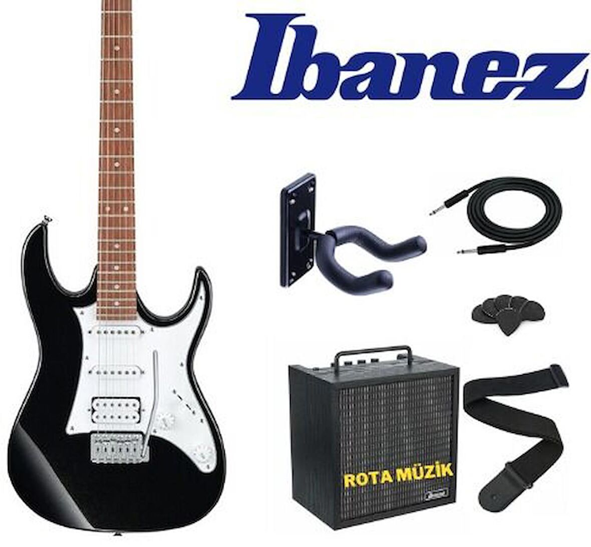 IBANEZ GRX40-BKN Elektro Gitar Amfi  Set