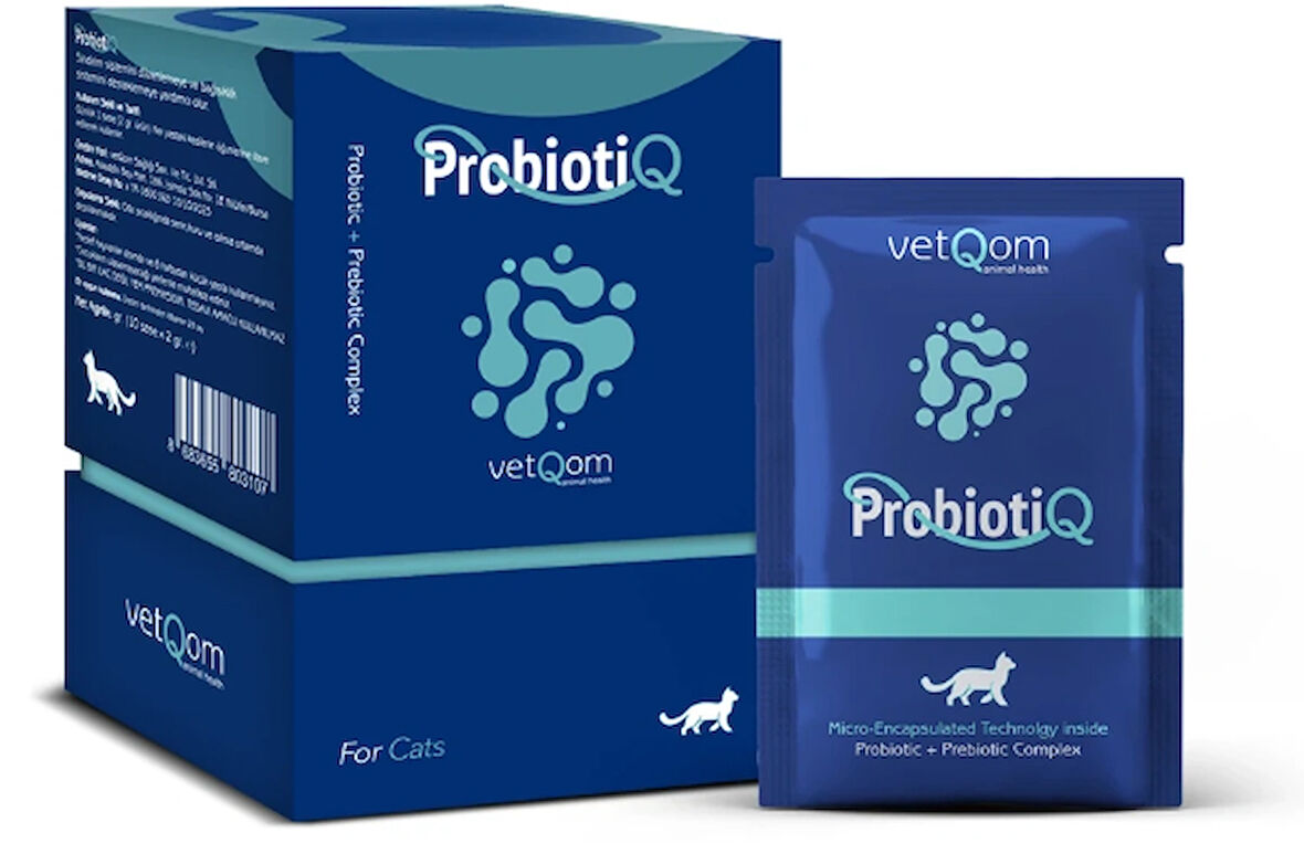 Vet qom Kedi Probiotiq – Probiyotik + Prebiyotik Kompleks – 10 Saşe