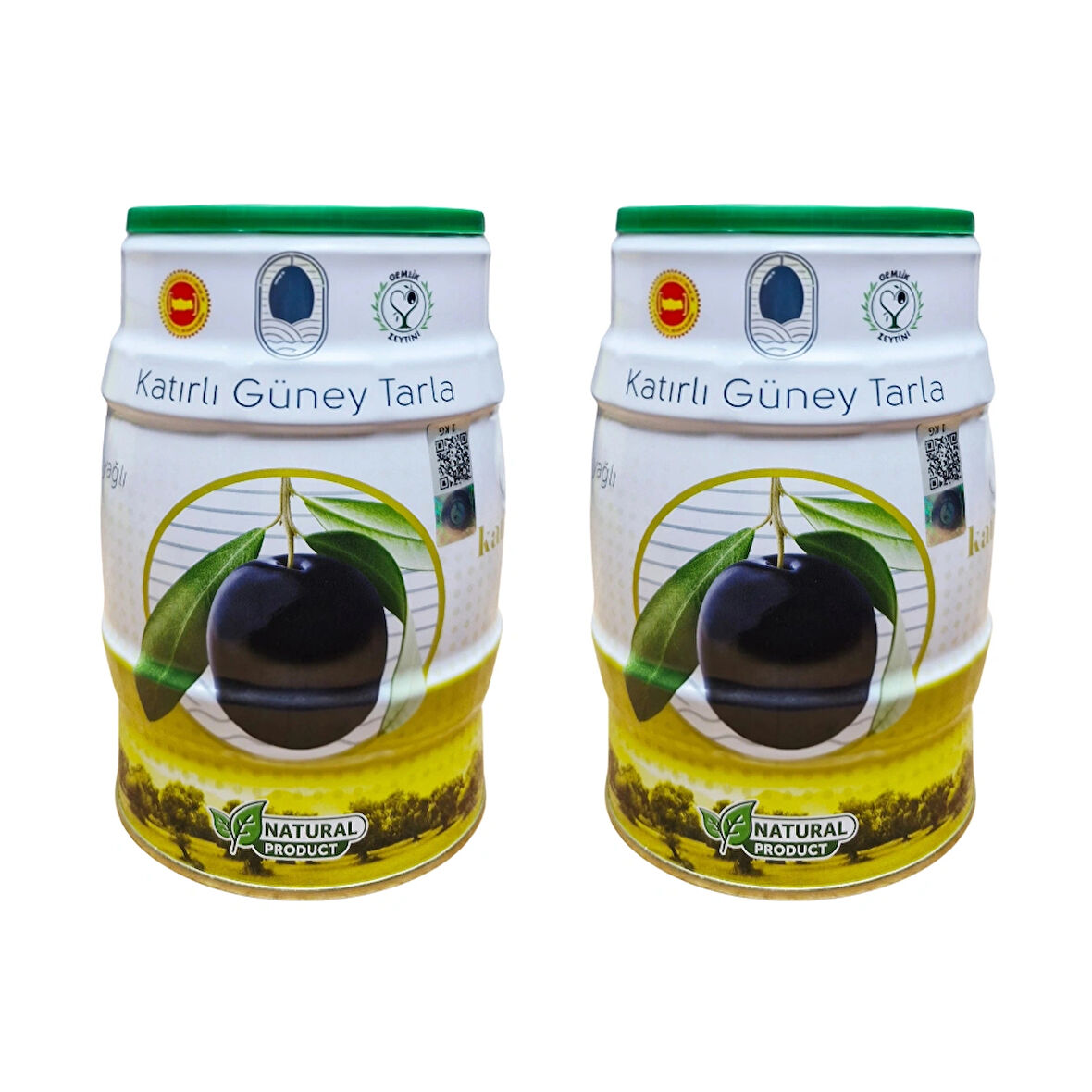 KATIRLI GÜNEY TARLA SOFRALIK SİYAH ZEYTİN 1 KG x 2 ADET (M-S)