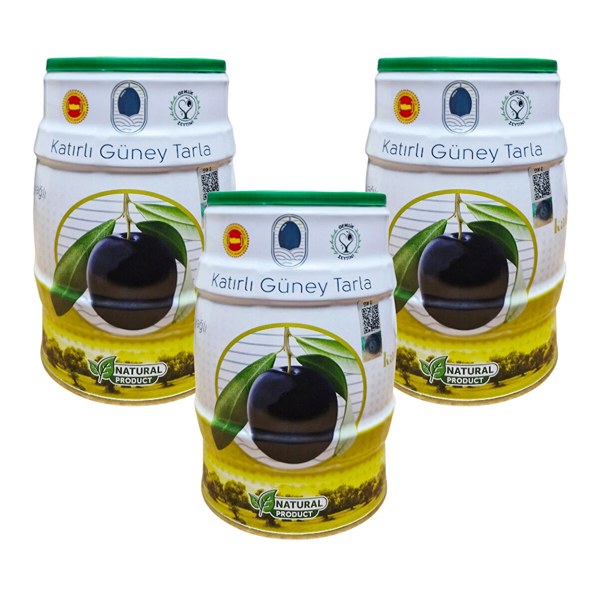 KATIRLI GÜNEY TARLA SOFRALIK SİYAH ZEYTİN 1 KG x 3 ADET (M-S)