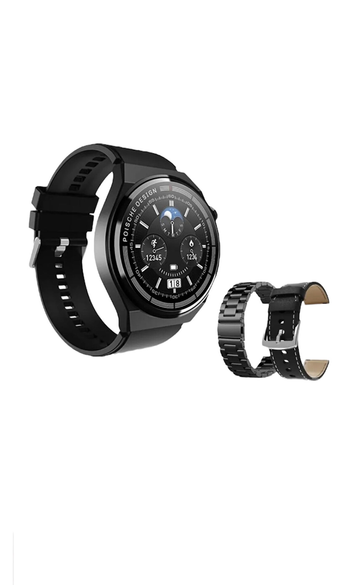Galaxy S24 Ultra Uyumlu 3 Kordon Hediyeli Gt42 Plus Smart Watch