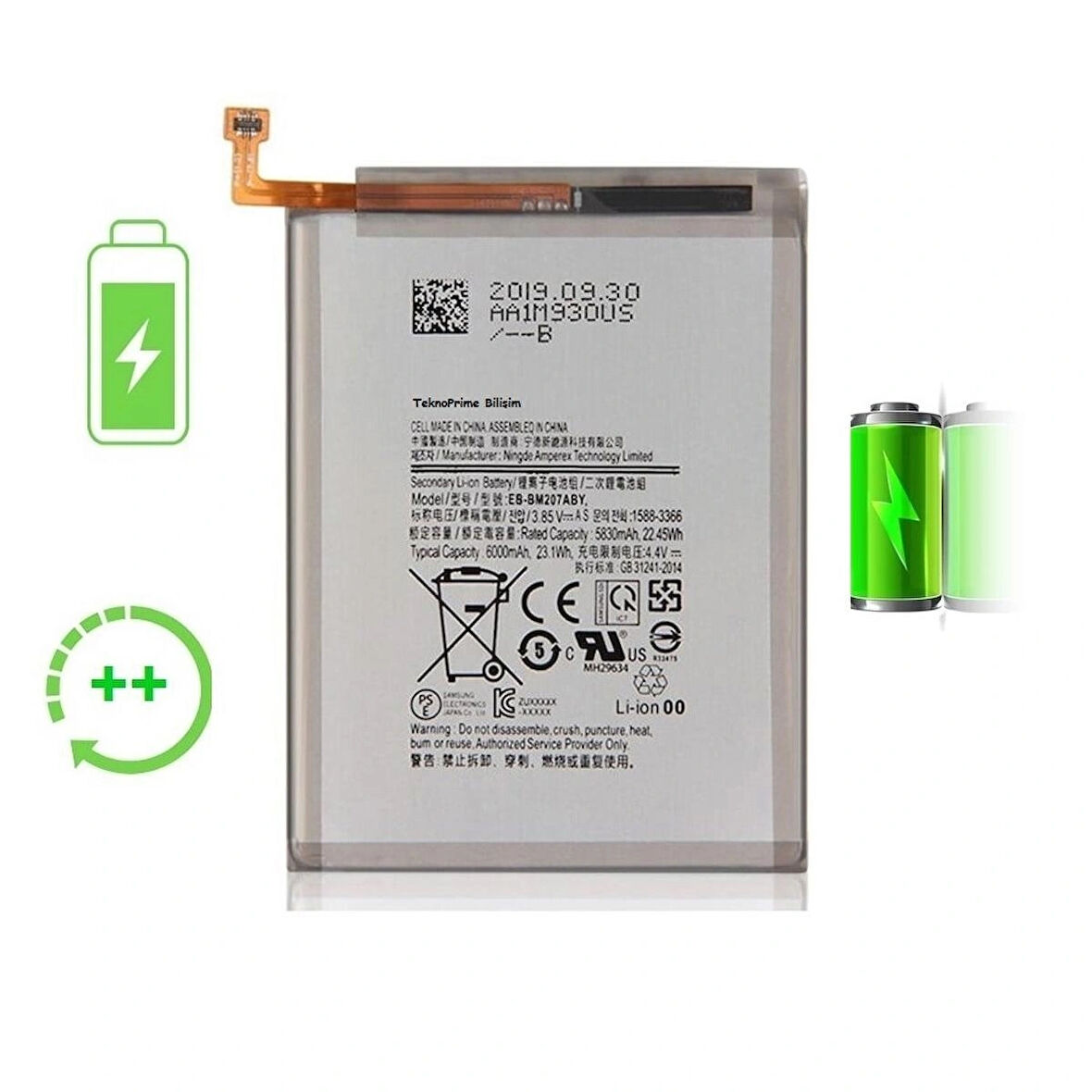  Samsung Galaxy M31S M317F ile Uyumlu Güclendirilmis İthal Pil Batarya